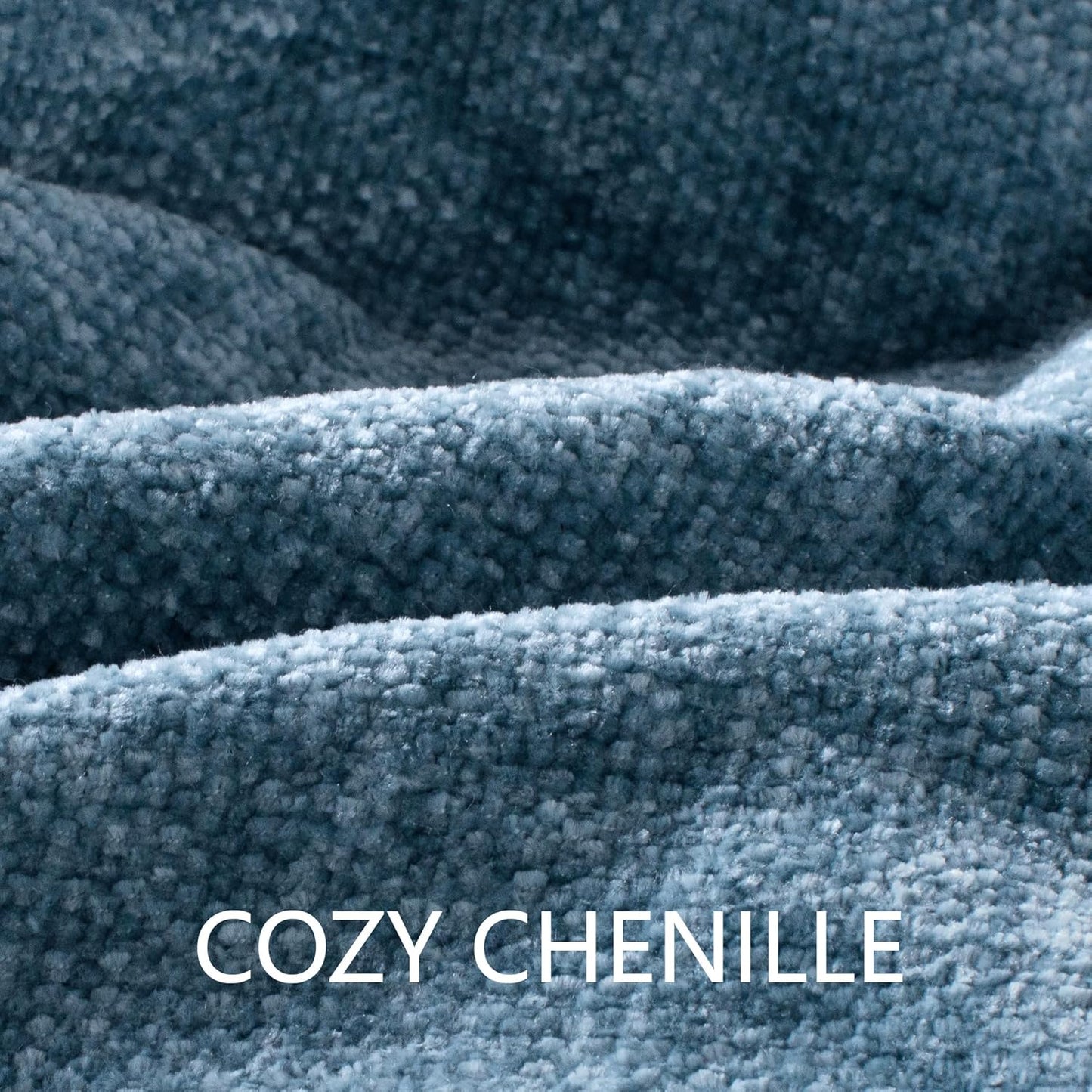 Chenille Throw Blanket for Couch 60"X 80" Twin, Soft Cozy Throws with Fringe Tassel for Bed Sofa Chair Cover, Lightweight Knitted Decorative Boho Blankets for Living Room, Dusty Blue