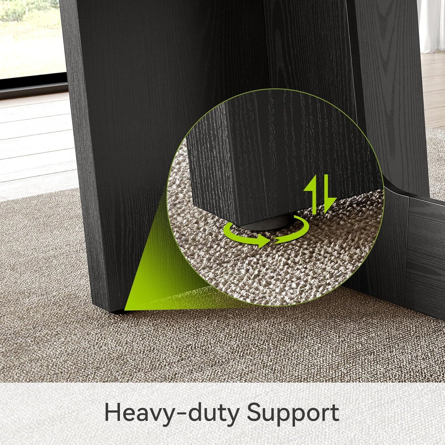 1Easylife 70.87 Inches Long Executive Desk, Black Wooden Computer Desk, Industrial Simple Study Writing Table, Large Workstation Business Furniture for Home Office