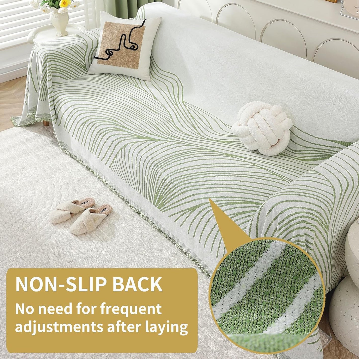 Non Slip Sofa Covers Couch Covers for 3 Cushion Couch Sofa Pet Friendly Washable Couch Covers for Sofa, Soft Thick Sectional Couch Covers L Shape Furniture Protector for Kids, Dogs 71" X102"