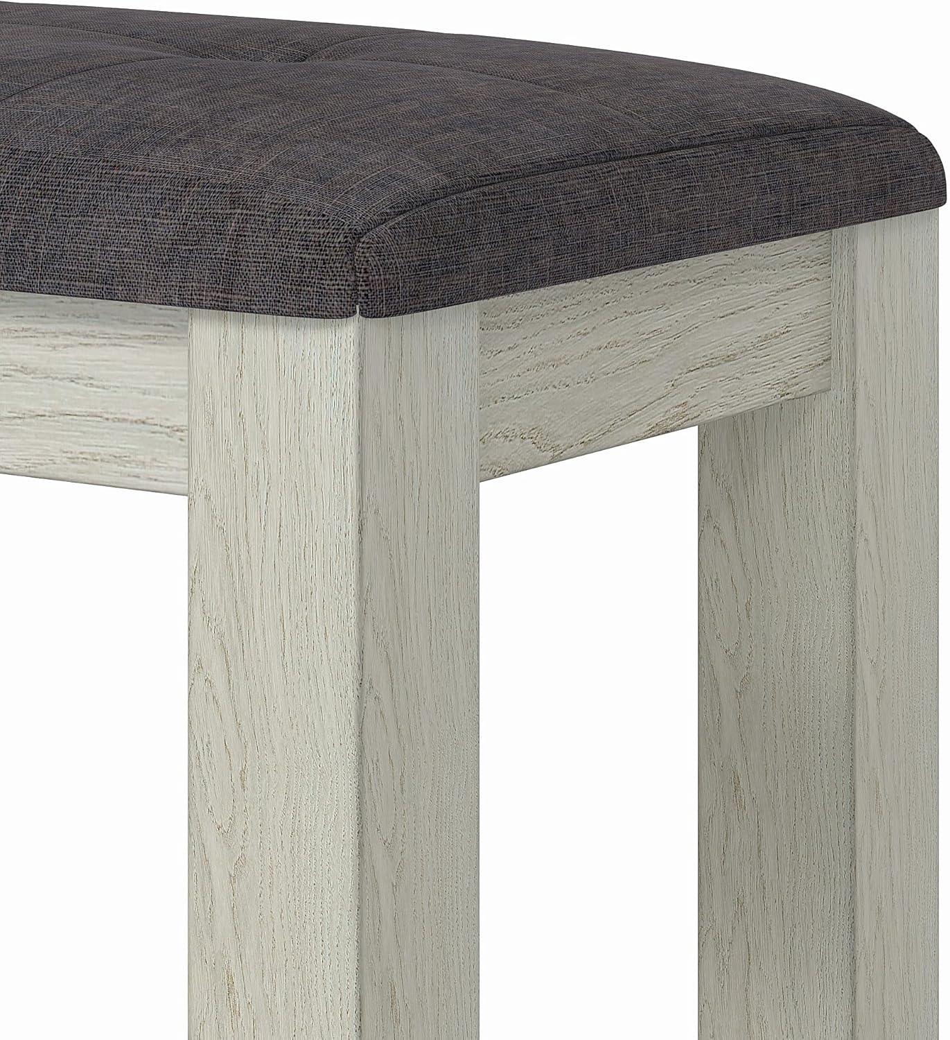 Solid Wood Dining Table, Part of Dining Table Set- Mix and Match Table, Chair, and Bench Sold Separately for Dining Room, Kitchen, Grey