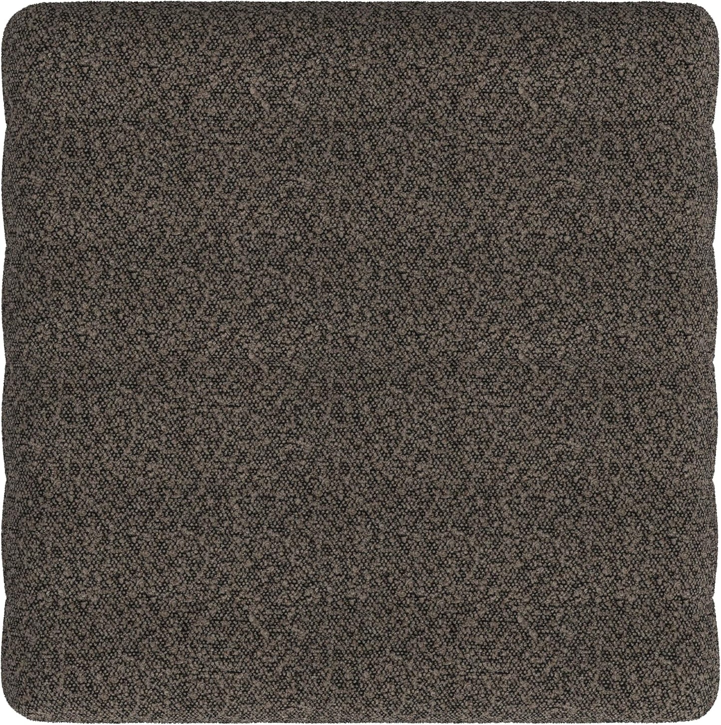 HomePop Modern Channel Tufted Ottoman Home Décor|Ottoman for Living Room & Bedroom - Dark Brown Boucle