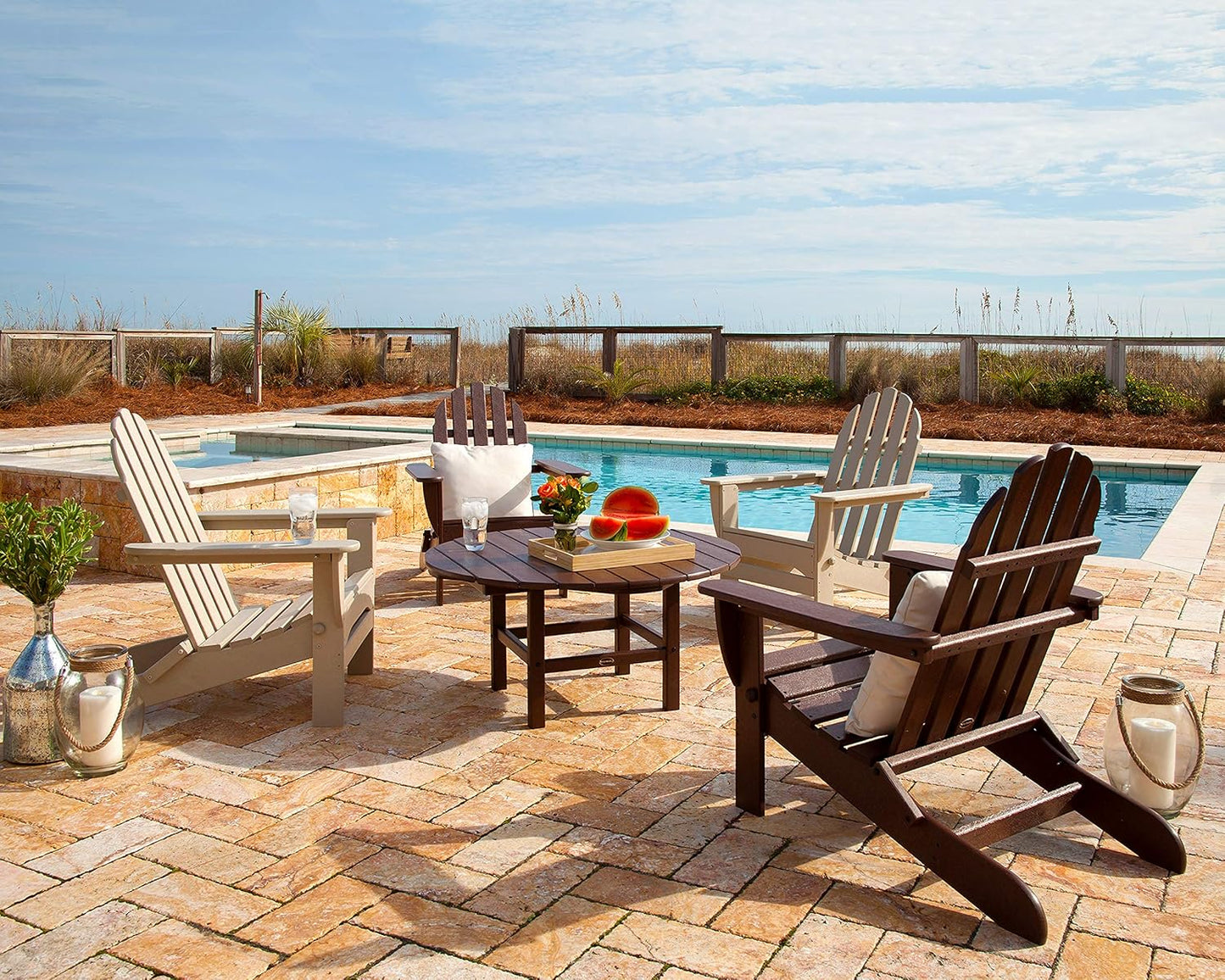 POLYWOOD AD5030SA Classic Folding Adirondack, Sand, 35.00" x 29" x 35.00"