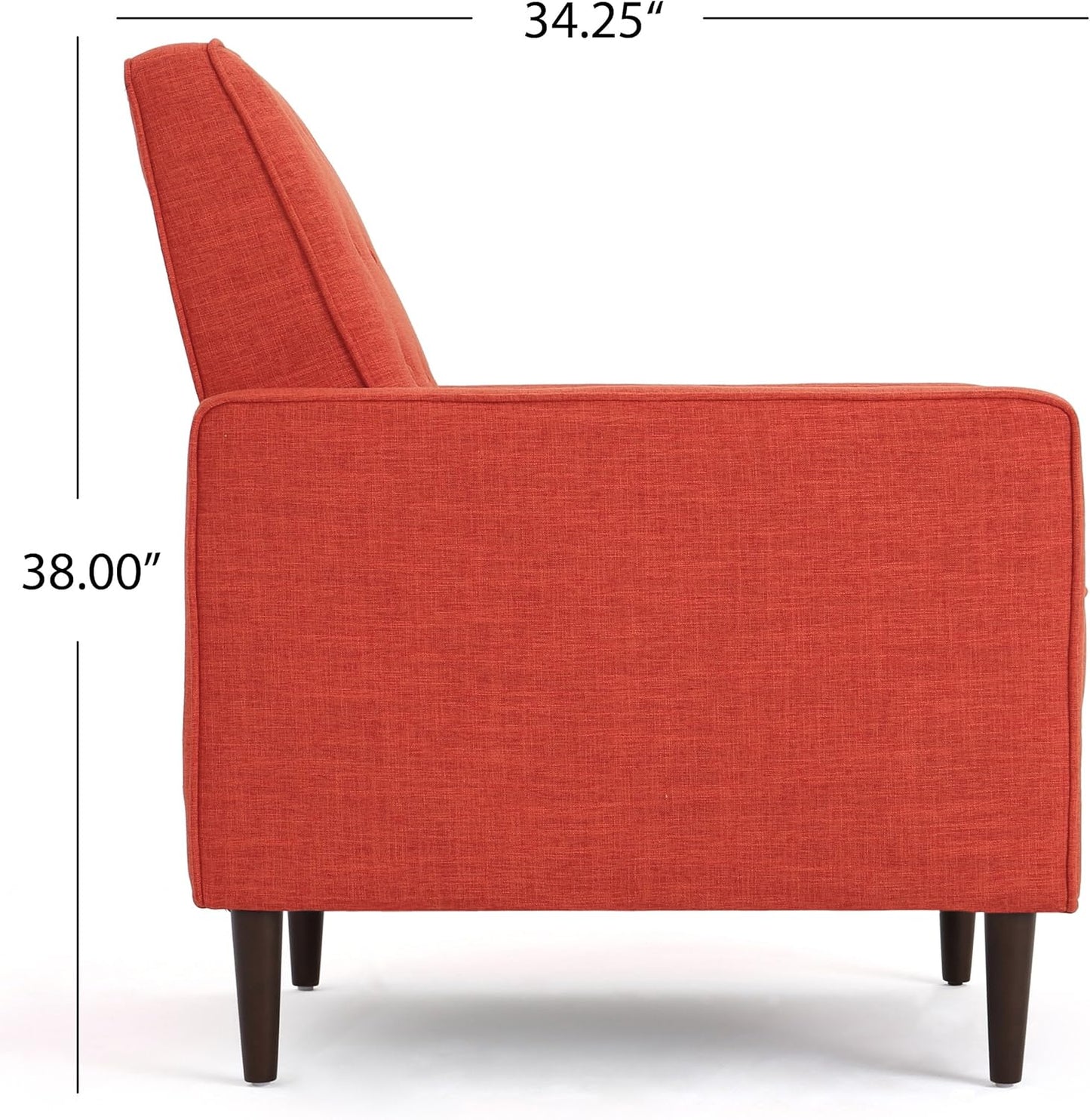 Christopher Knight Home GDFStudio Christopher Knight Home Mervynn Mid-Century Modern Fabric Recliners, 2-Pcs Set, Orange