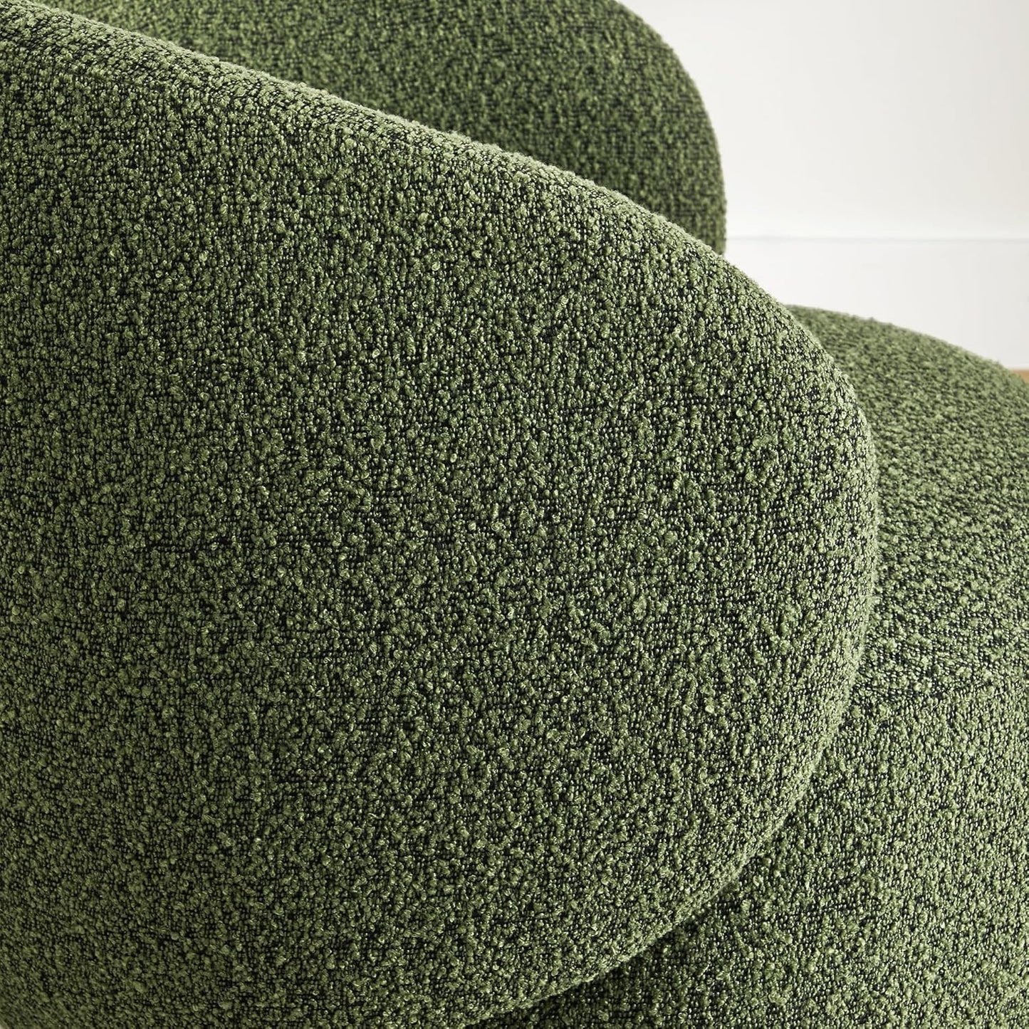 Swivel Accent Chair Round Barrel Armchair Upholstered Performance Fabric for Living Room Bedroom Waitingroom,2 Box,Moss Green