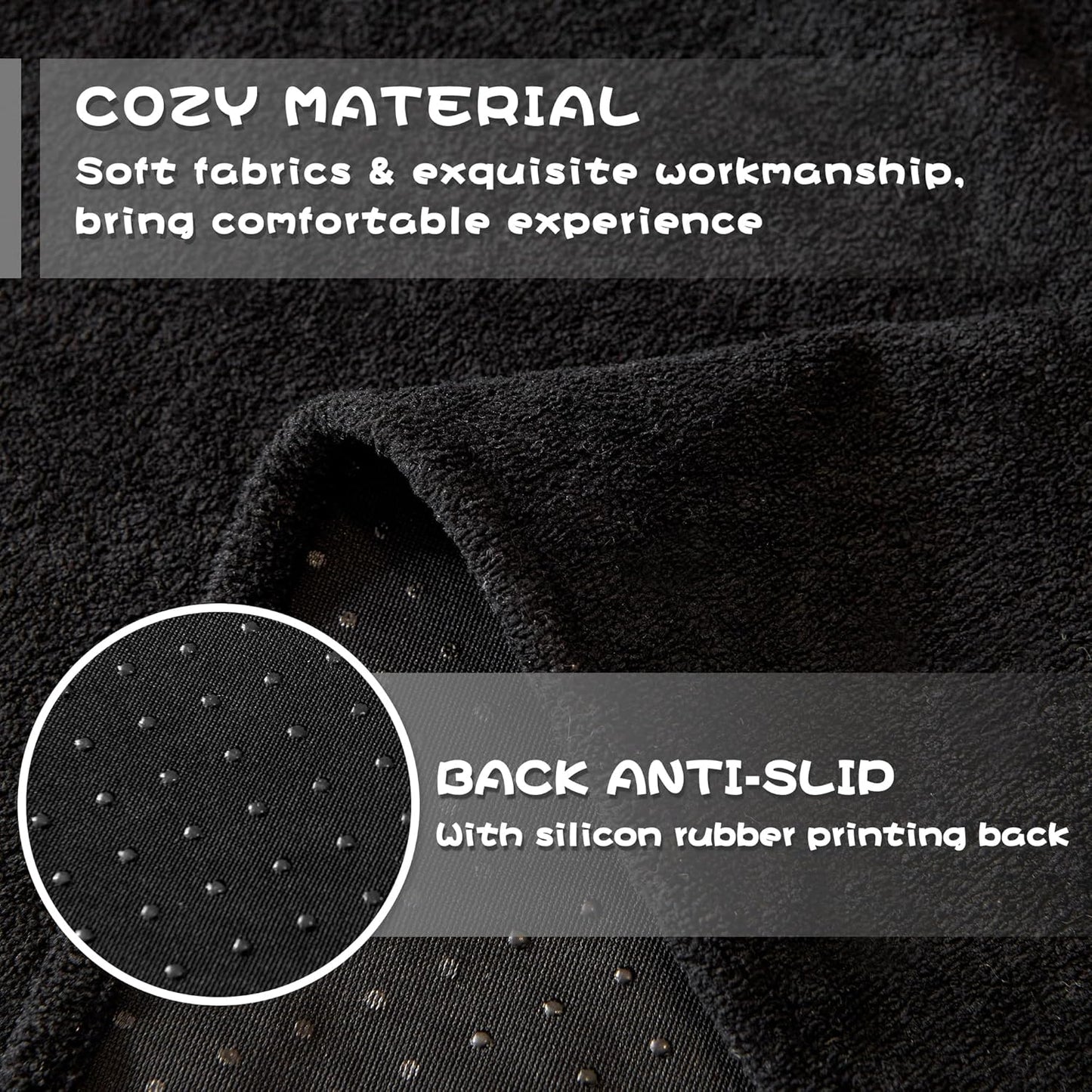 MYSKY HOME Black Couch Covers for Sectional Sofa, Couch Covers for Dogs Washable Couch Cover Blanket, Non Slip Sofa Slipcovers, Super Soft Sofa Towel for Kids, Pets, 91" x 134"