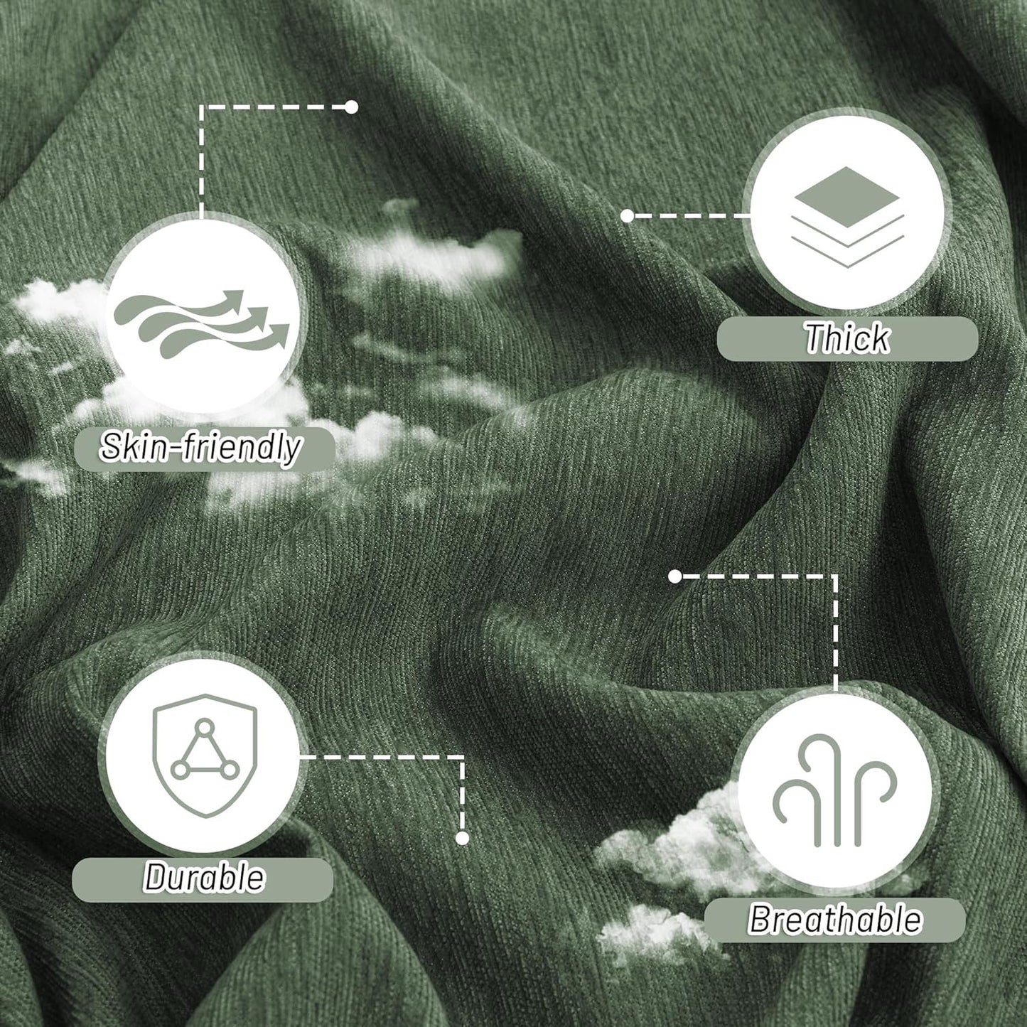 MYSKY HOME Chair Couch Cover Sectional Couch Covers for Pet Sofa Covers Non Slip Soft Couch Sofa Cover, Washable Furniture Protector Sofa Slipcover Sofa Throw Living Room, 71"x91", Moss Green