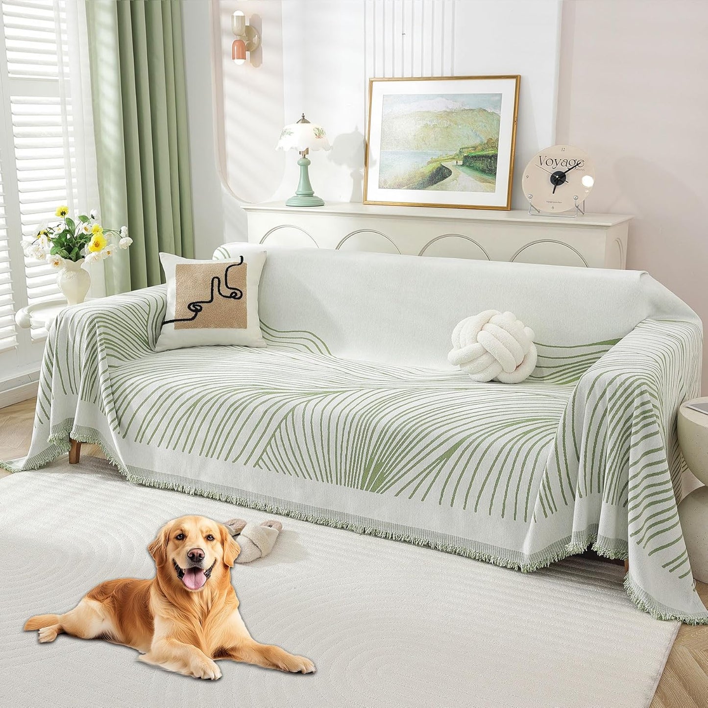 Non Slip Sofa Covers Couch Covers for 3 Cushion Couch Sofa Pet Friendly Washable Couch Covers for Sofa, Soft Thick Sectional Couch Covers L Shape Furniture Protector for Kids, Dogs 71" X134"