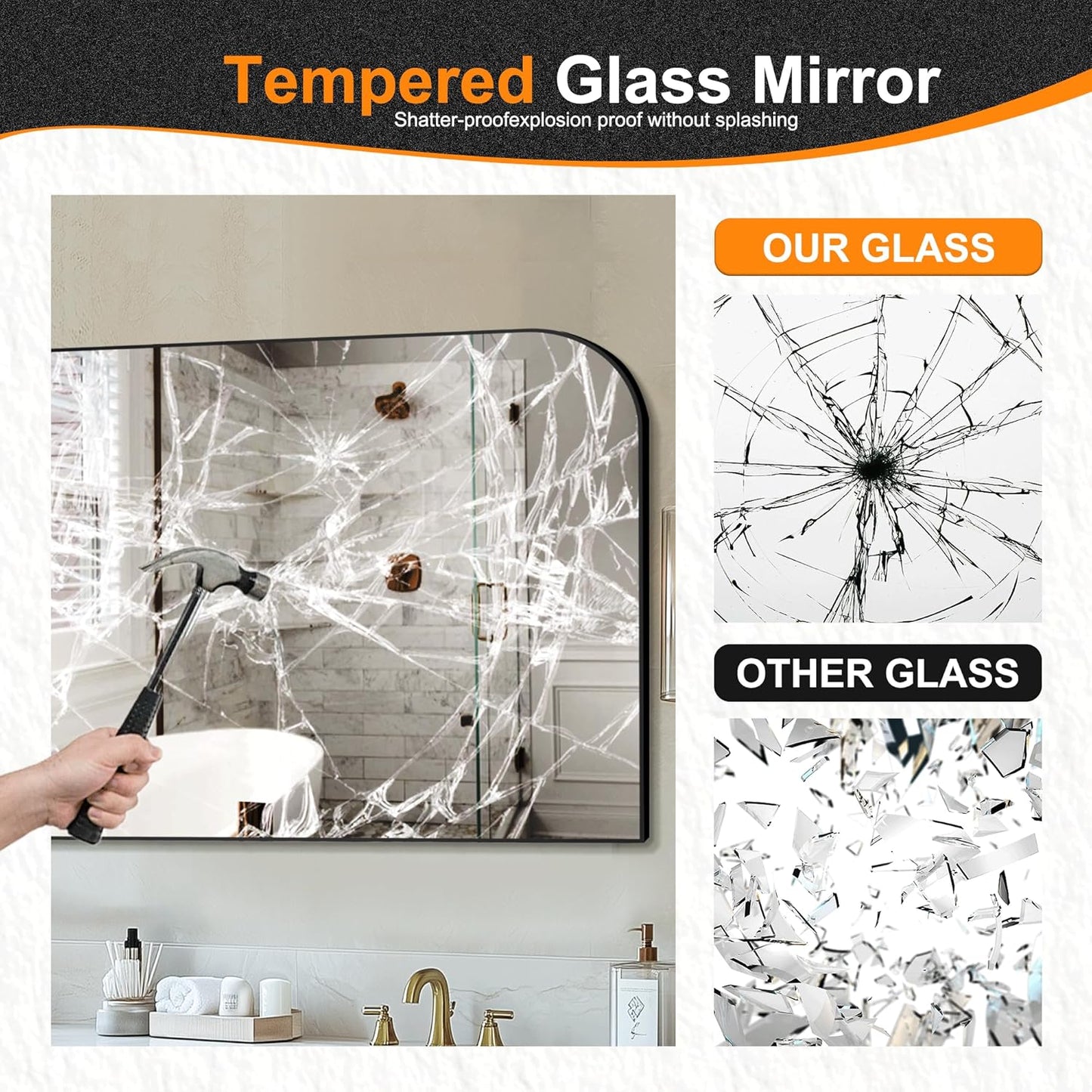 Bathroom Vanity Mirror,30" x 55" Black Metal Framed Wall Mirror for Over Sink, Living Room, Bedroom,Entryway Decor