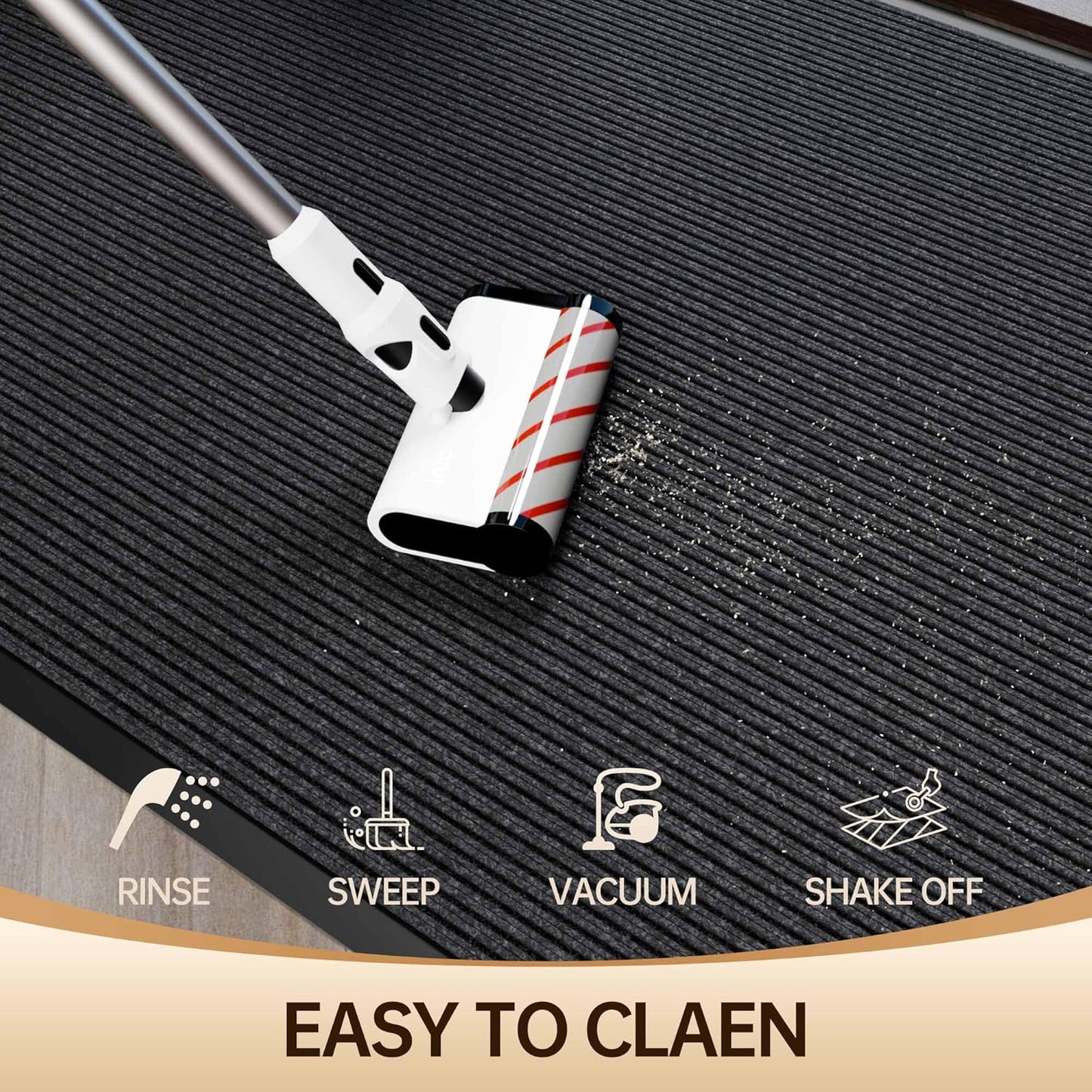 Amyracel Front Door Mat Indoor Outdoor Entrance, 36'' x 120'' All-Season Waterproof Heavy Duty Doormat for Outside Entry, Stain and Fade Resistant, Low Profile, Easy Clean Patio Entryway Mat