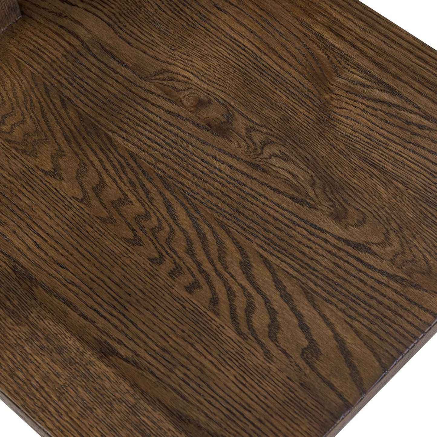 Poly & BARK Mid Century Modern Enzo Tundra Brown Dining Chair 2.0 – Solid Oak Wood Splat Back Chair, 18" Seat Height, 32" Tall – Stylish MCM Kitchen & Dining Room Chair