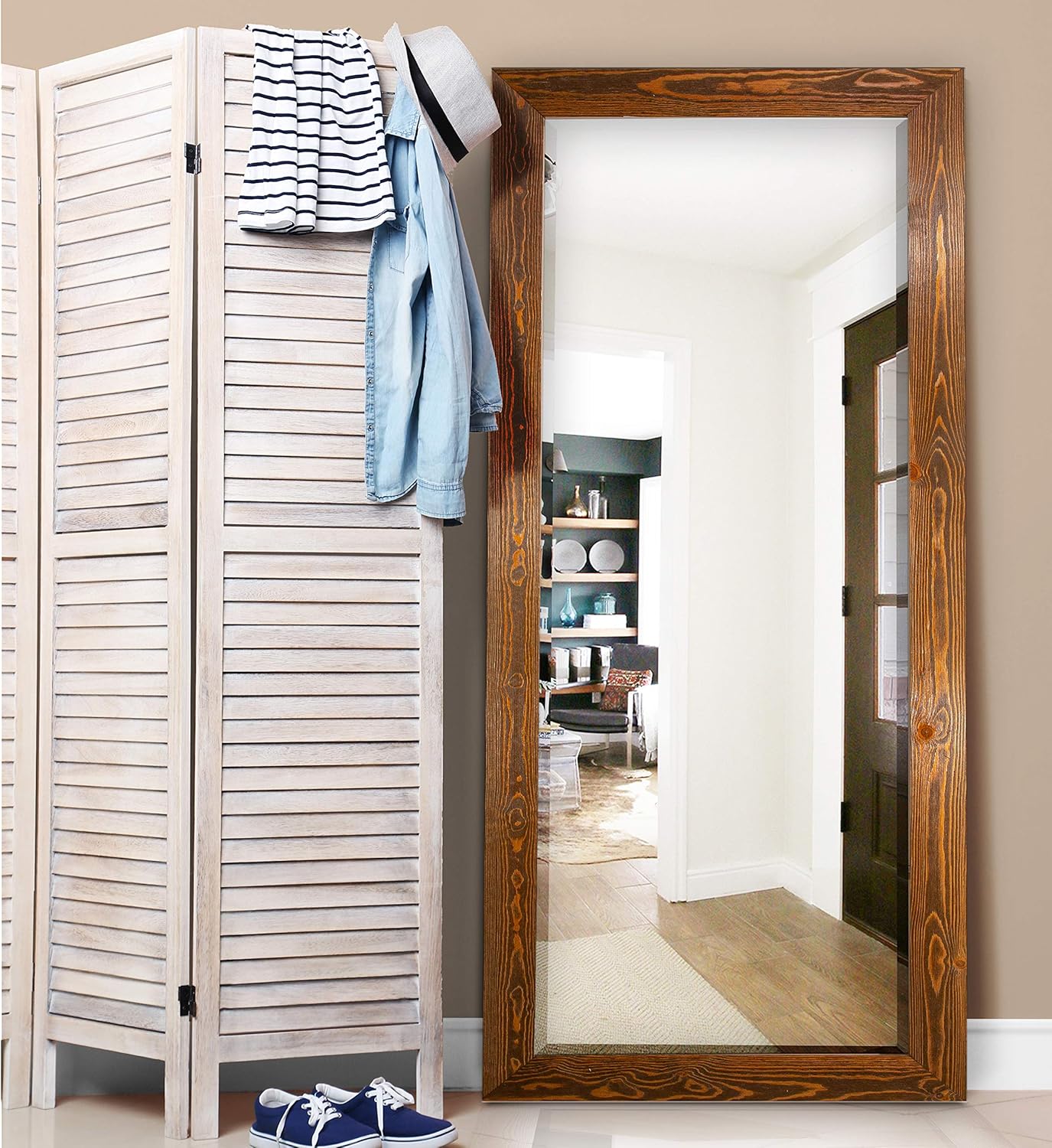 Wexford Home Barnwood Wood Full Length Mirror - Colonial Maple