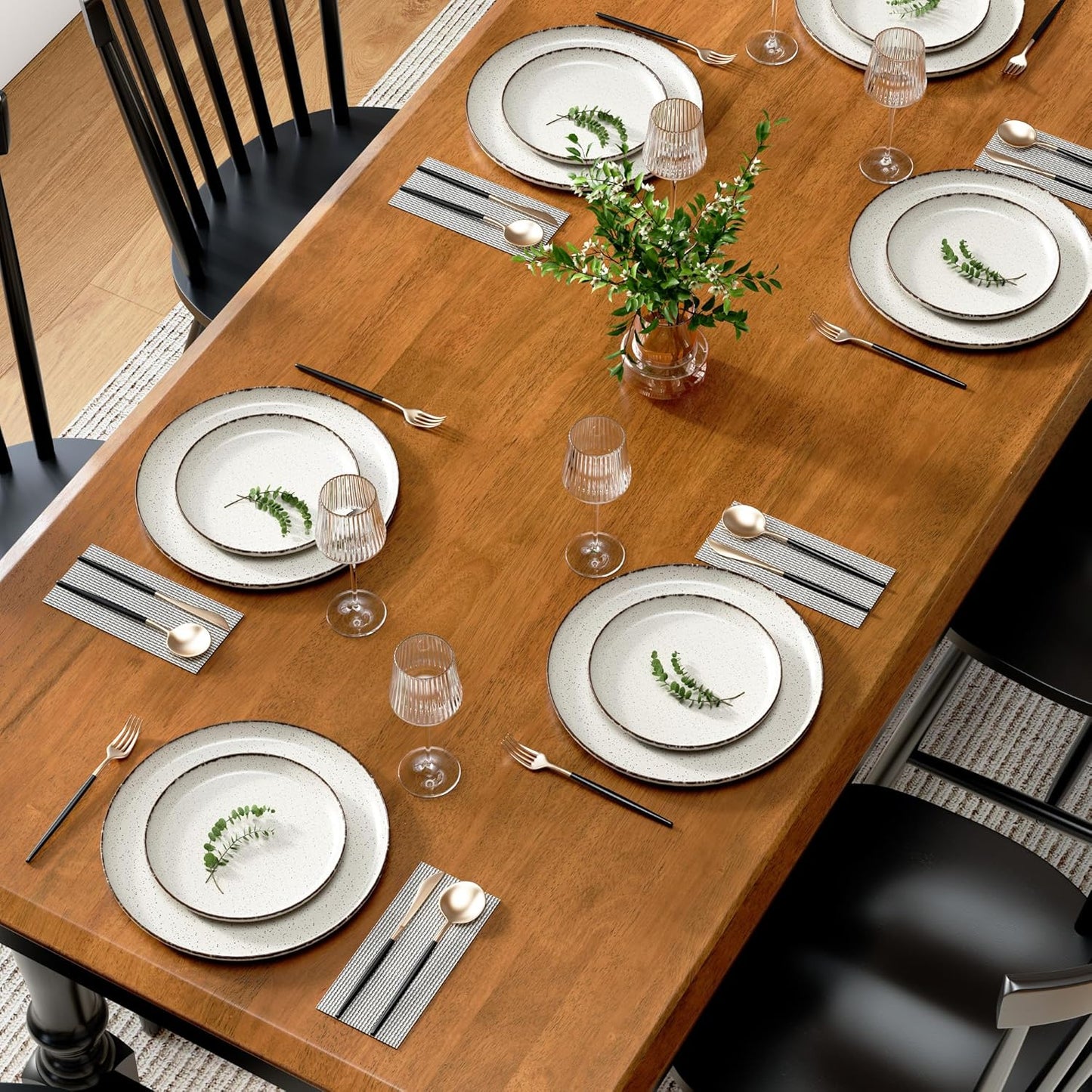 Bush Furniture Rectangular Dining Table, 67 inch Squire Trestle, Farmhouse Decor, Sterling Collection, Dark Brown