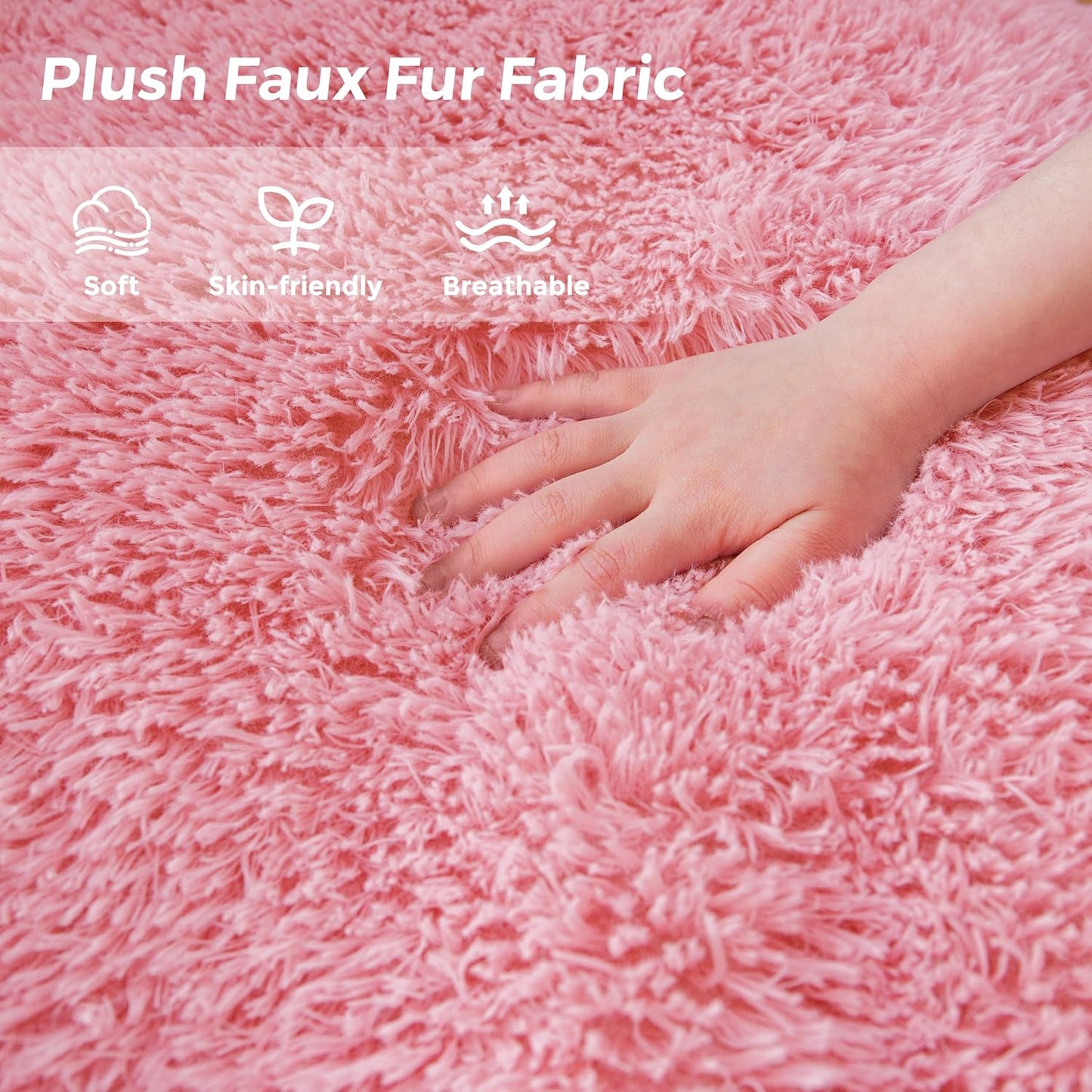 MAXYOYO Kids Bean Bag Chair, Stuffed Faux Fur Bean Bag for Toddler, Ultra Soft Floor Sofa with High-Density Foam Filling, Lazy Chair for Living Room, Playroom, Nursery Room