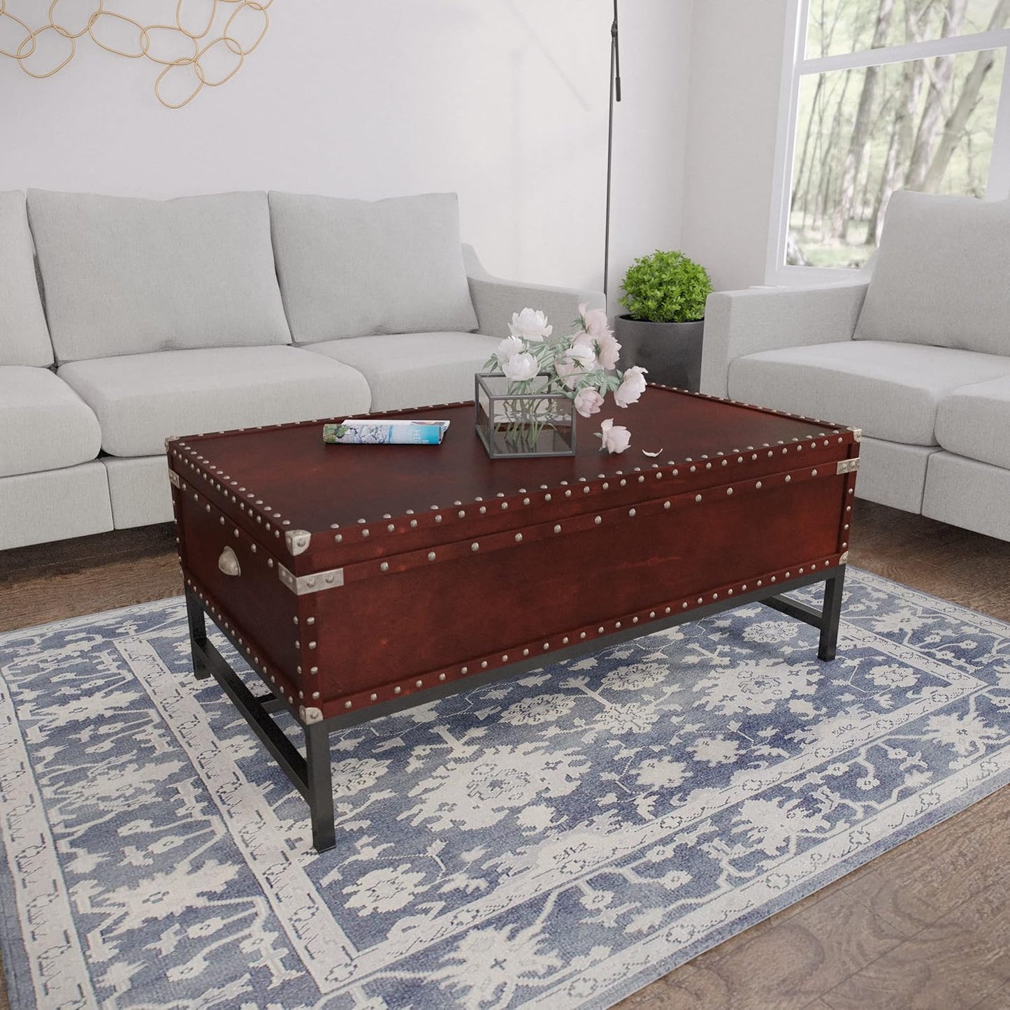 SEI Furniture Voyager Storage Cocktail Table - Espresso