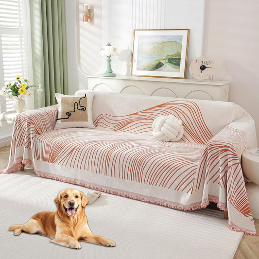 Non Slip Sofa Covers Couch Covers for 3 Cushion Couch Sofa Pet Friendly Washable Couch Covers for Sofa, Soft Thick Sectional Couch Covers L Shape Furniture Protector for Kids, Dogs 71" X118"