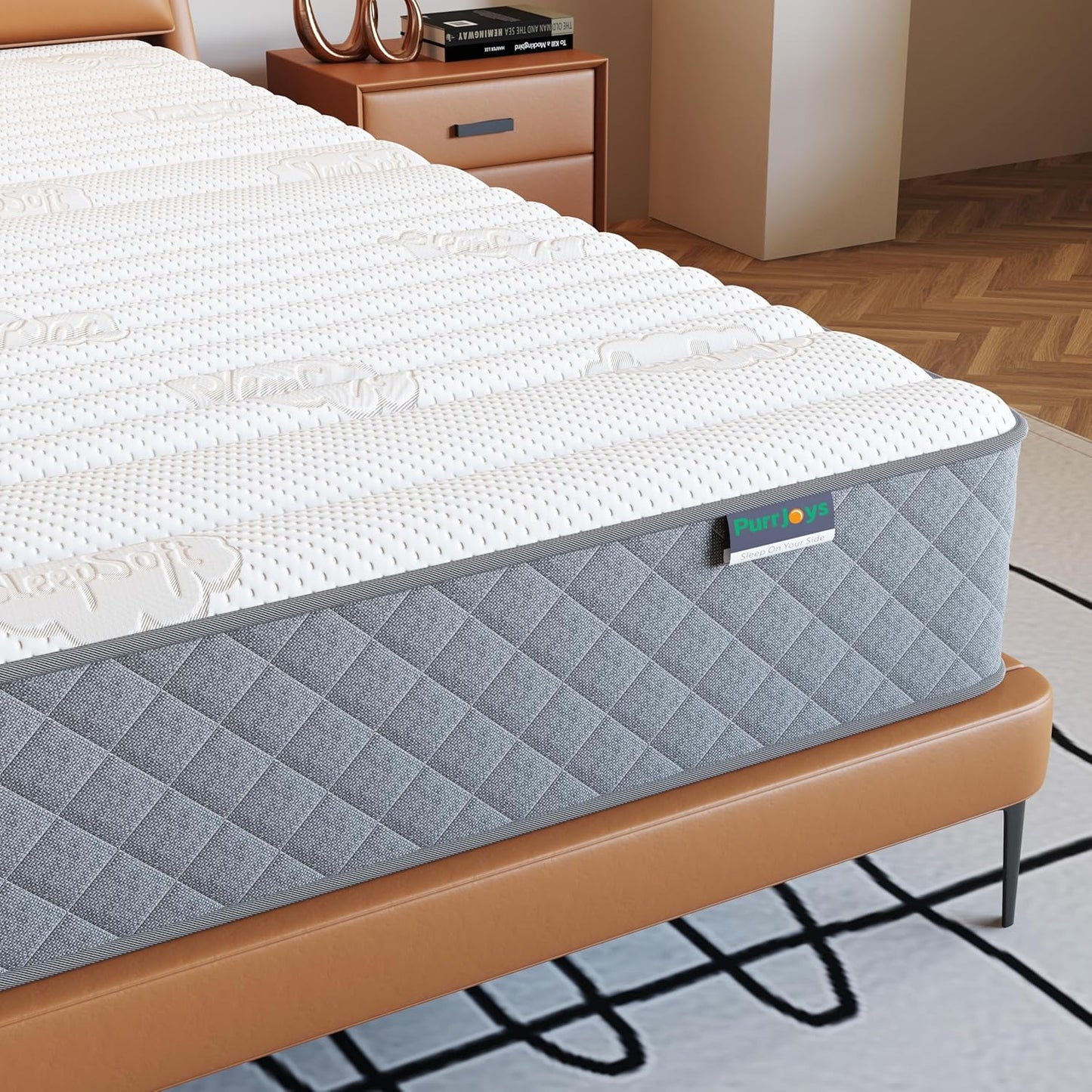 Firm Full Mattress,10 Inch Hybrid Full Mattress in a Box with Gel Memory Foam, Pocket Innerspring, Pressure Relief, Motion Isolation, Non-Fiberglass - Firm