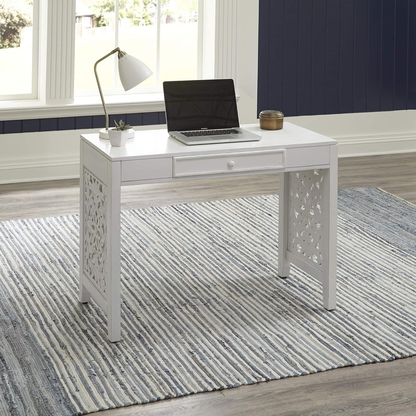 Liberty Furniture Industries Trellis Lane Accent Writing Desk, White