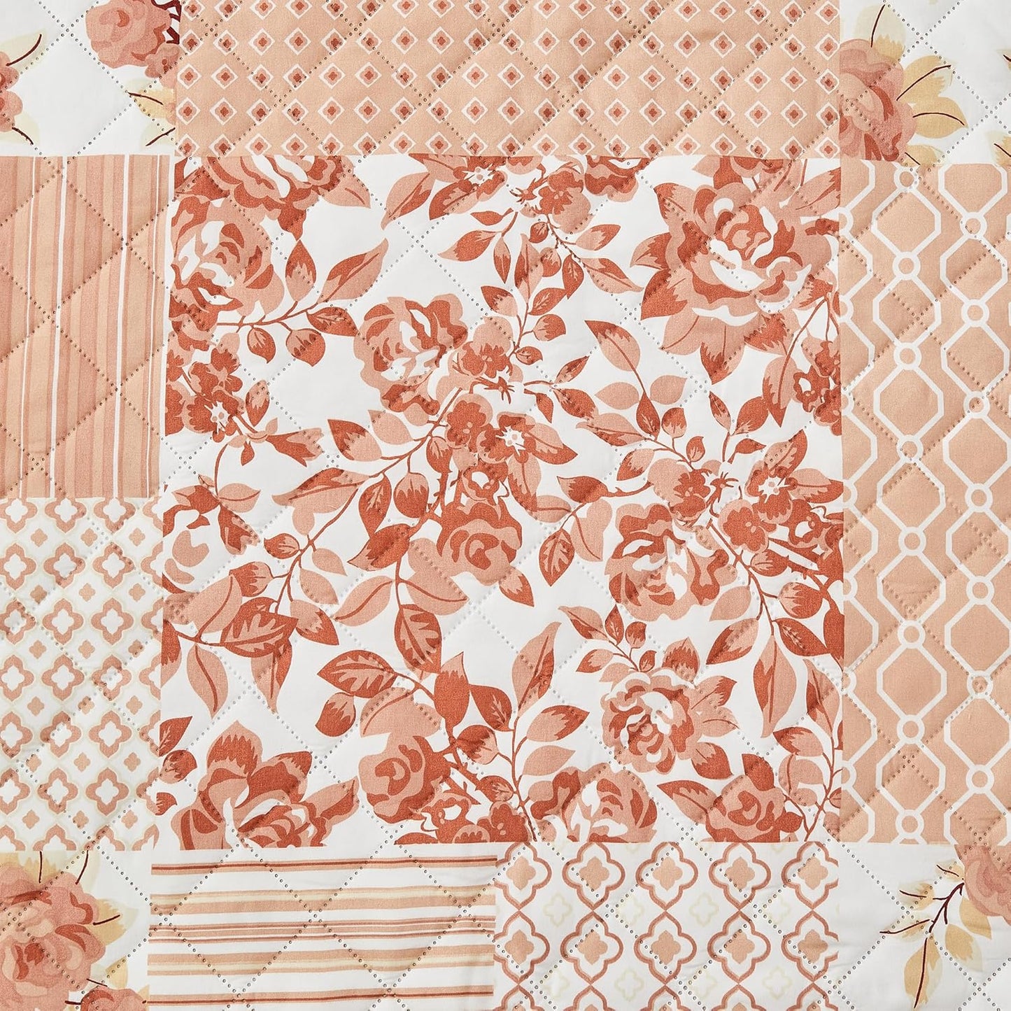 Great Bay Home Reversible Patchwork Sofa Cover - Washable Slipcover Furniture Protector with Elastic Straps - Couch Cover for Dogs, Kids, and Pets - Box-Stitched Detail (Sofa, Dusty Rose)