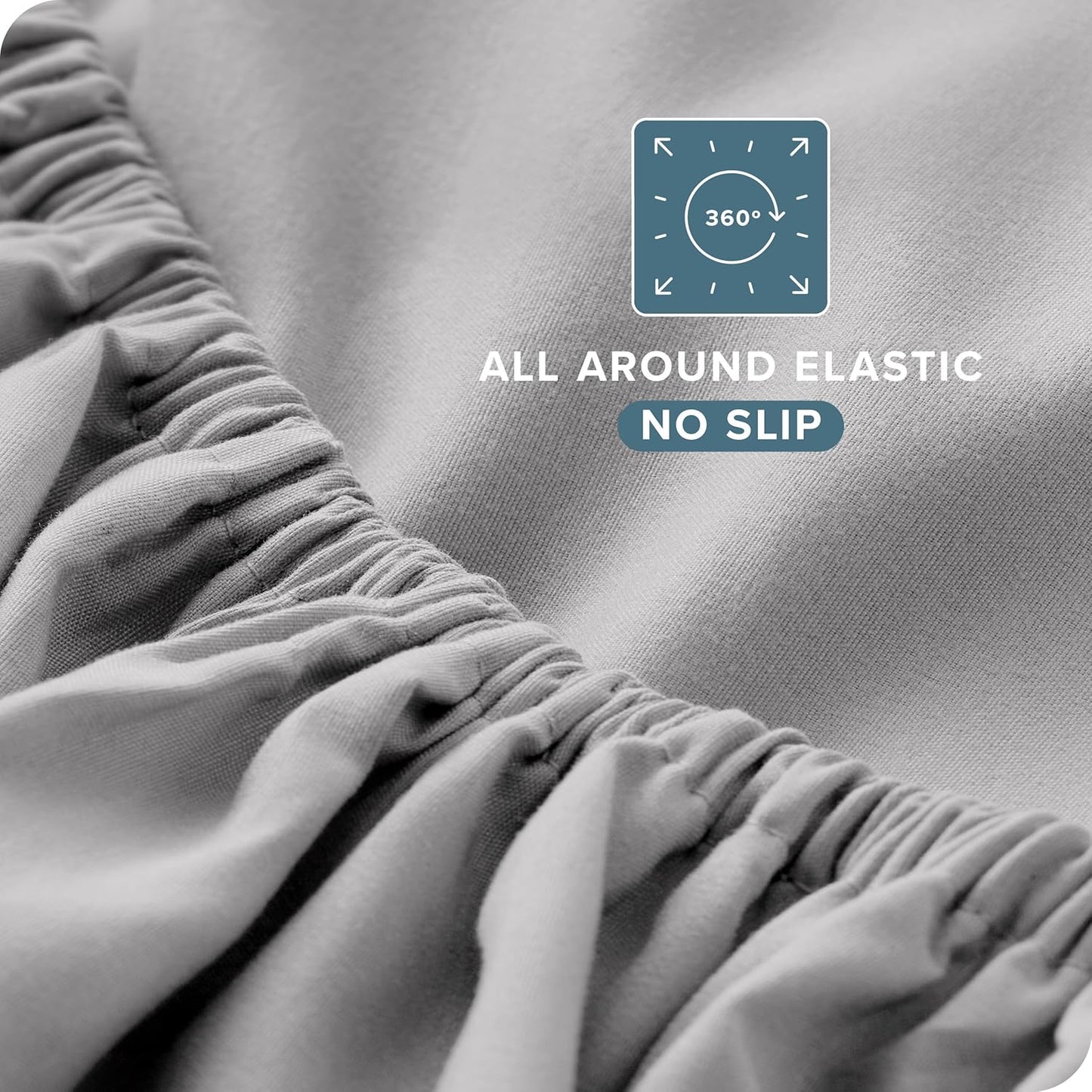 Bare Home Full XL Sheet Set - Luxury 1800 Ultra-Soft Microfiber Full Extra Long Bed Sheets - Double Brushed - Deep Pockets - Easy Fit - 4 Piece Set - Bedding Sheets & Pillowcases (Full XL, Light Grey)