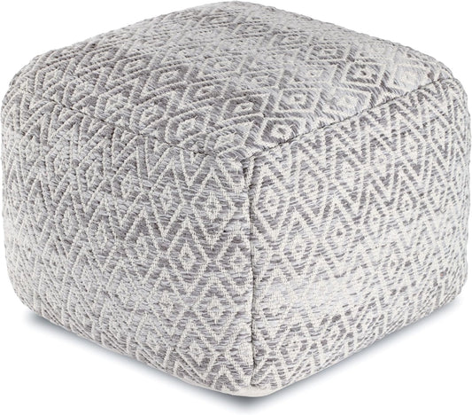 Anji Mountain 22"x22"x16" Handmade & Handcrafted Ottoman Pouf Comfortable Pouf Ottoman Foot Rest & Home Décor Accent for Living Room, Bedroom, Nursery, Kids Room, Patio
