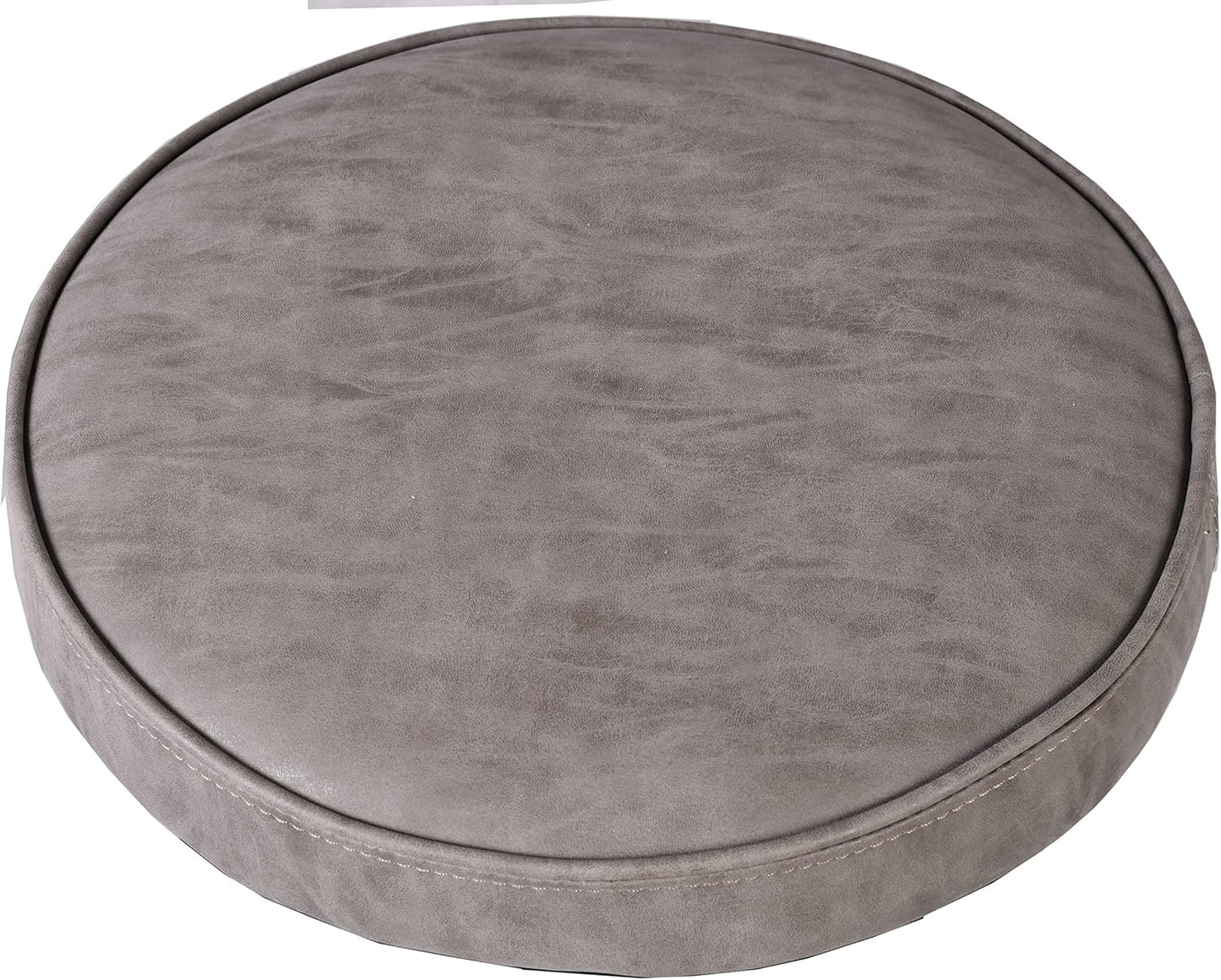 Topower American Antique Industrial Round Bottom Adjustable Height Cafe Coffee Retro Vintage Stylish Water Pipe Design Pub Kitchen Bar Stool (Antique Blue, PU Leather Top)