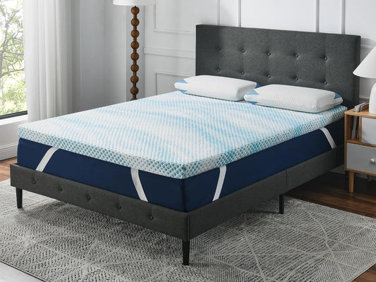 Cool Cloud Supreme 3 Inch Gel Memory Foam Queen Mattress Topper – Cooling, Ventilated Design for Back and Pressure Relief