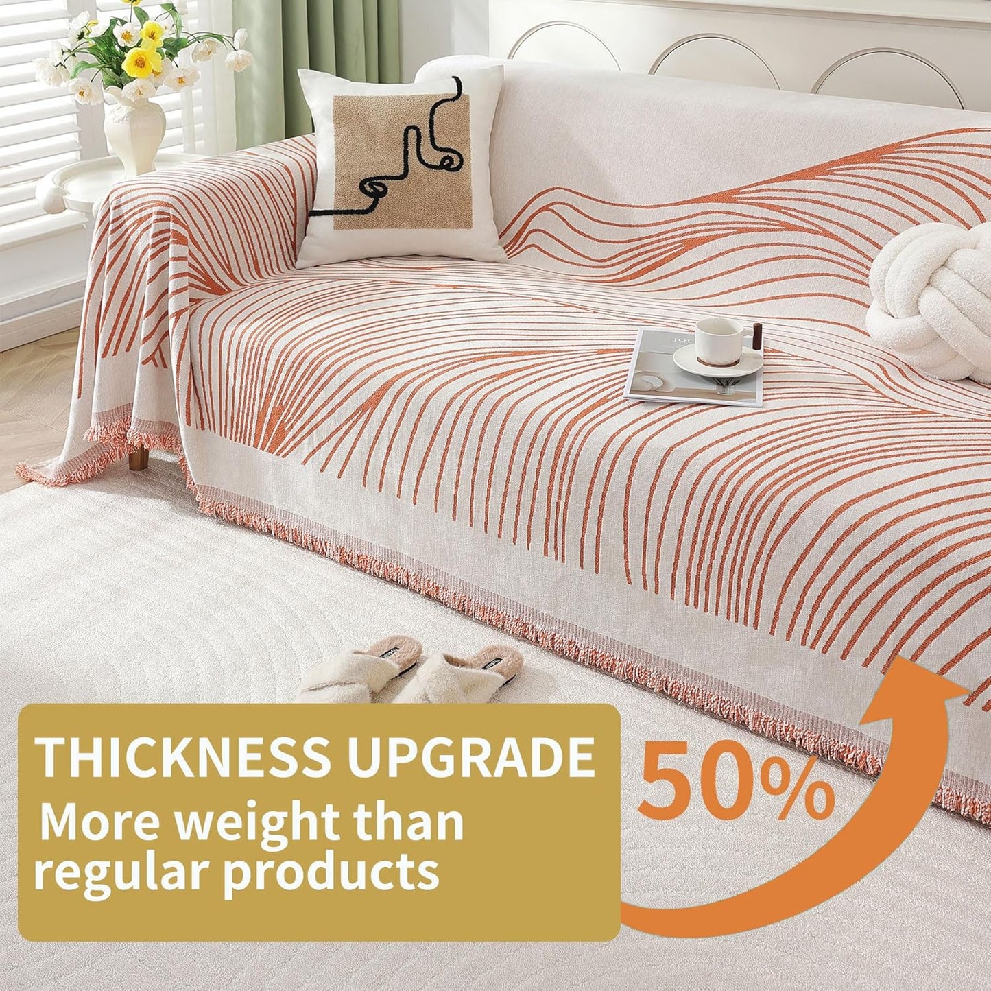 Non Slip Sofa Covers Couch Covers for 3 Cushion Couch Sofa Pet Friendly Washable Couch Covers for Sofa, Soft Thick Sectional Couch Covers L Shape Furniture Protector for Kids, Dogs 91" X134"