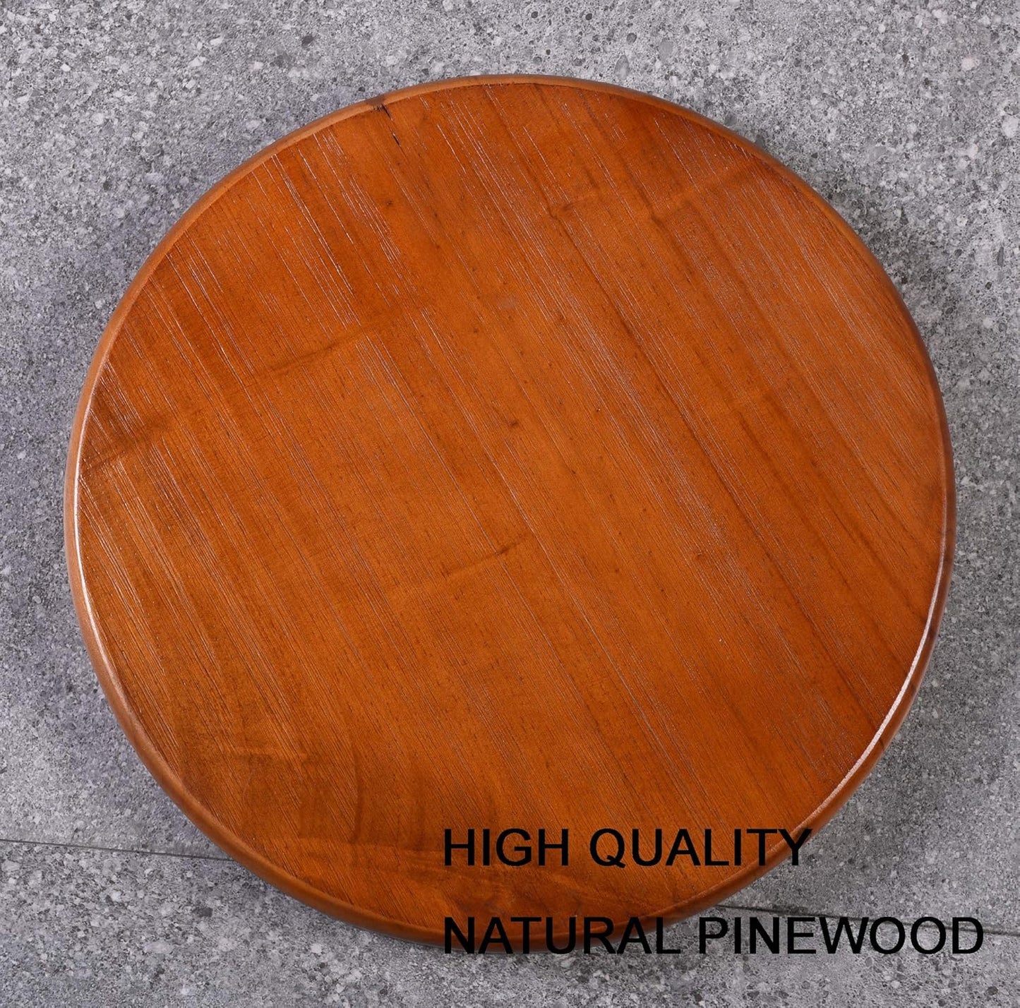 Topower Industrial Retro Vintage Farm Wooden Tractor Stool Kitchen Swivel Height Adjustable bar Stool (Dark Brown)