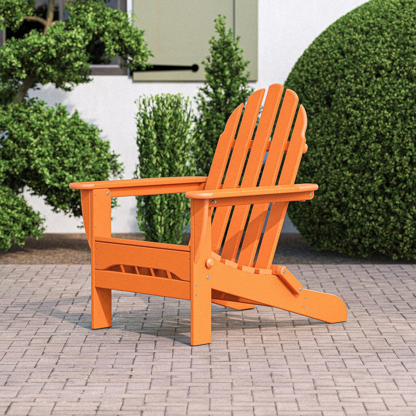 POLYWOOD AD5030TA Classic Folding Adirondack, Tangerine