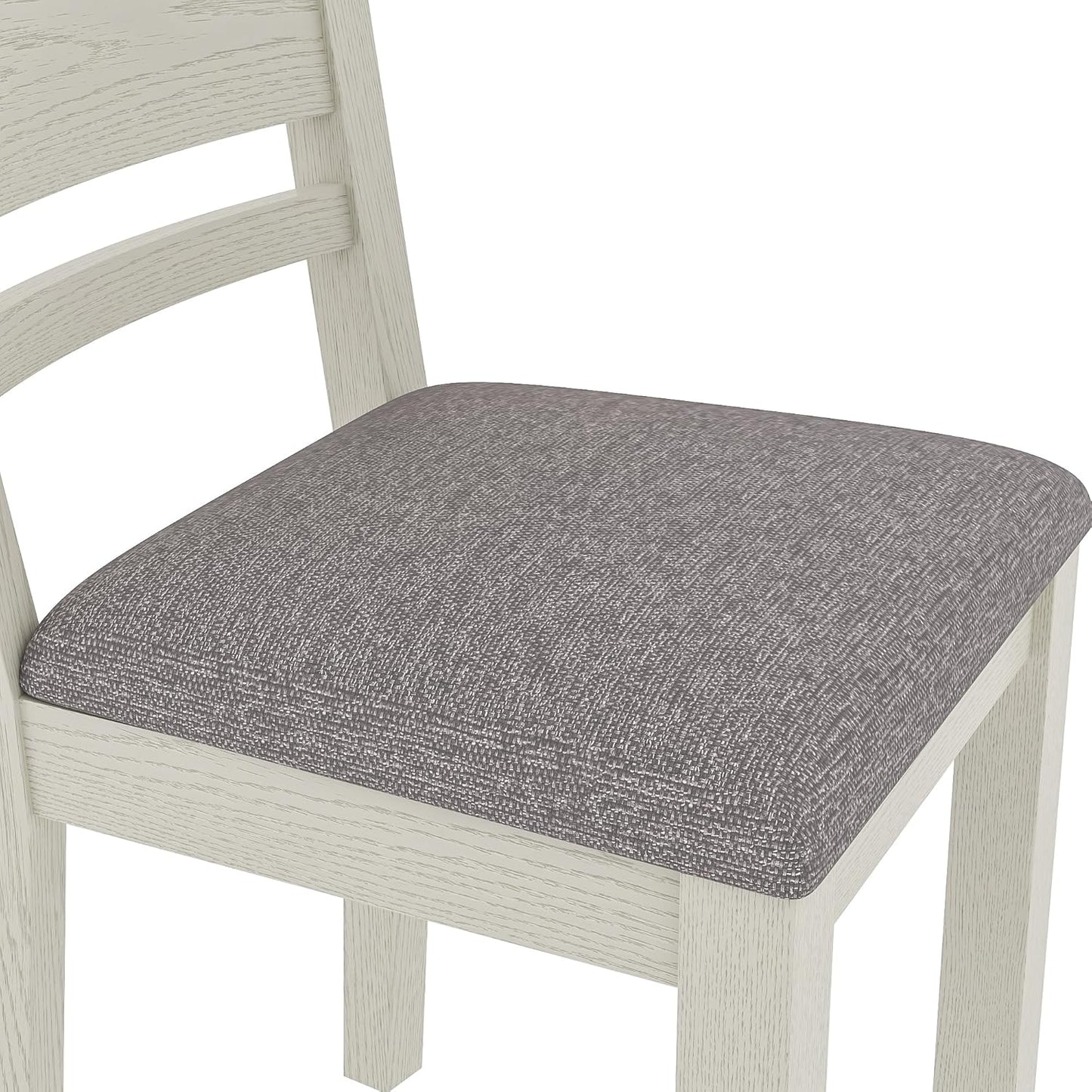 Dining Chairs Set of 6, Solid Wood Farmhouse Chairs with High Back and Upholstered Seat, Easy Assembly for Indoor Home, Dinner, Kitchen, Grey