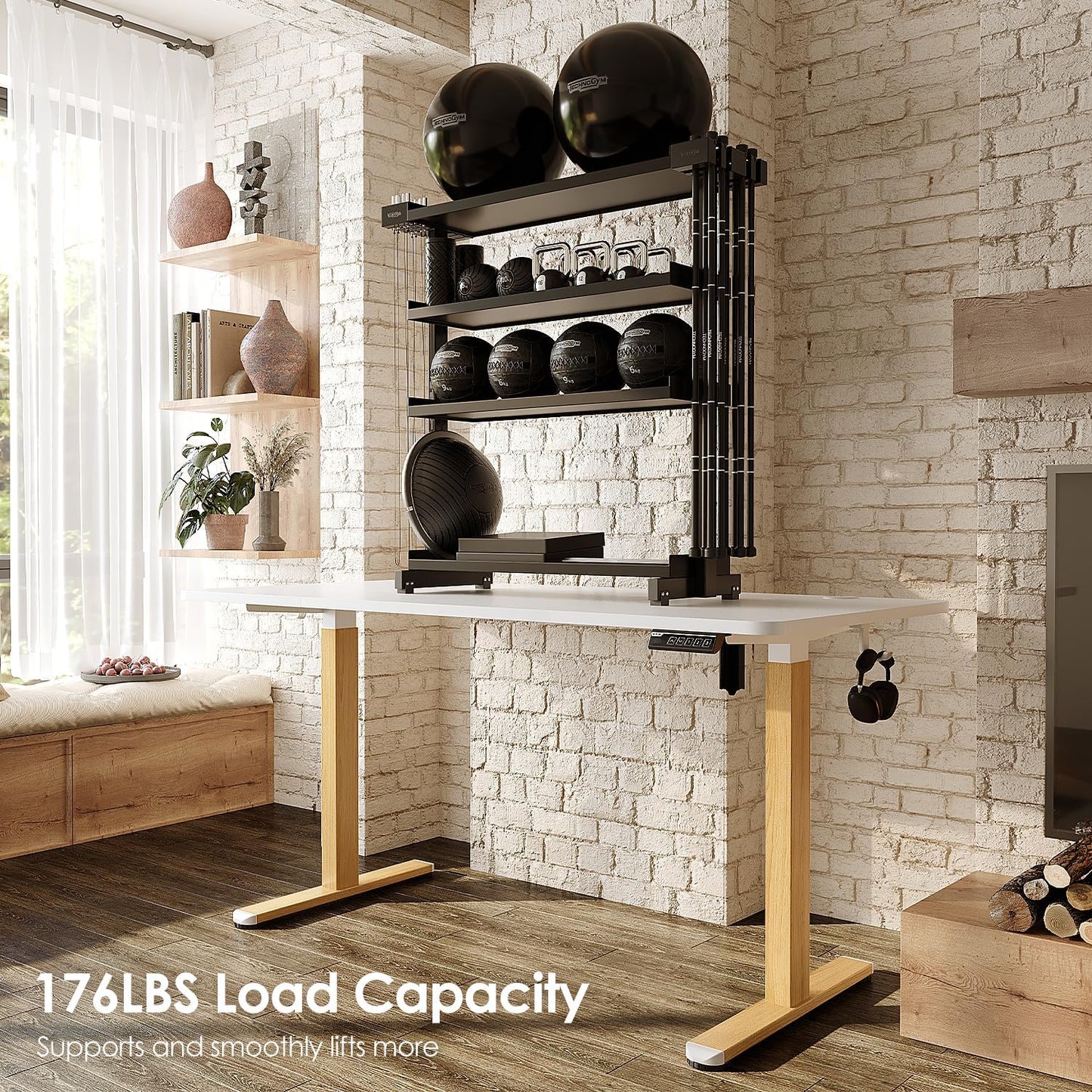 Monomi Electric Standing Desk, 55'' Height Adjustable Ergonomic Home Office Sit Stand Up Desk with Memory Preset Controller, White