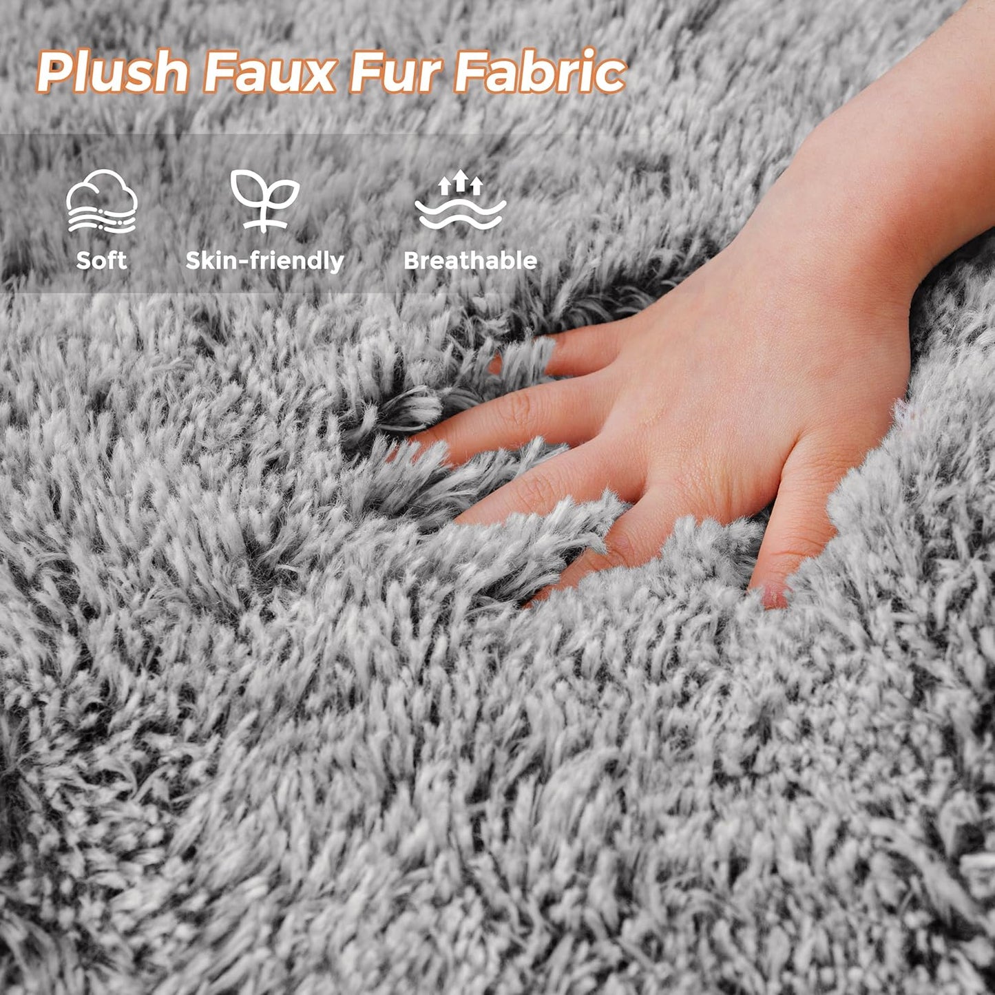 MAXYOYO Kids Bean Bag Chair, Stuffed Faux Fur Bean Bag for Toddler, Ultra Soft Floor Sofa with High-Density Foam Filling, Lazy Chair for Living Room, Playroom, Nursery Room