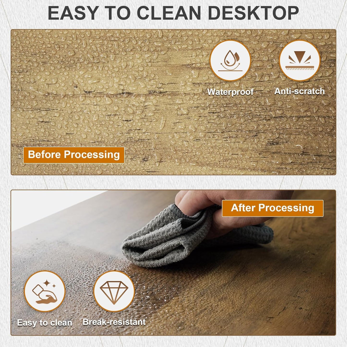 Rectangle Coffee Table Tea Table with Storage Shelf, Farmhouse Wooden Coffe Table for Living Room Table, 40" Rustic Center Table 2-Tier Minimalist Coffee Table Easy Assembly (Natural Wood)