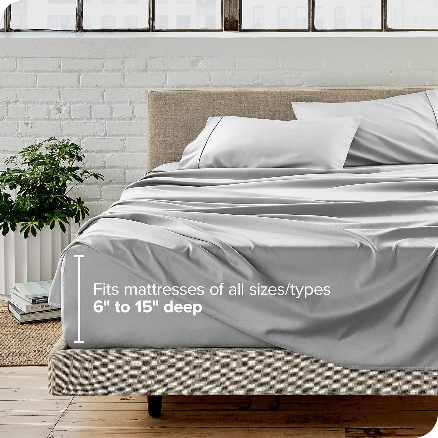 Bare Home King Sheet Set - Luxury 1800 Ultra-Soft Microfiber King Bed Sheets - Double Brushed - Deep Pockets - Easy Fit - 4 Piece Set - Bedding Sheets & Pillowcases (King, Cloud Grey)