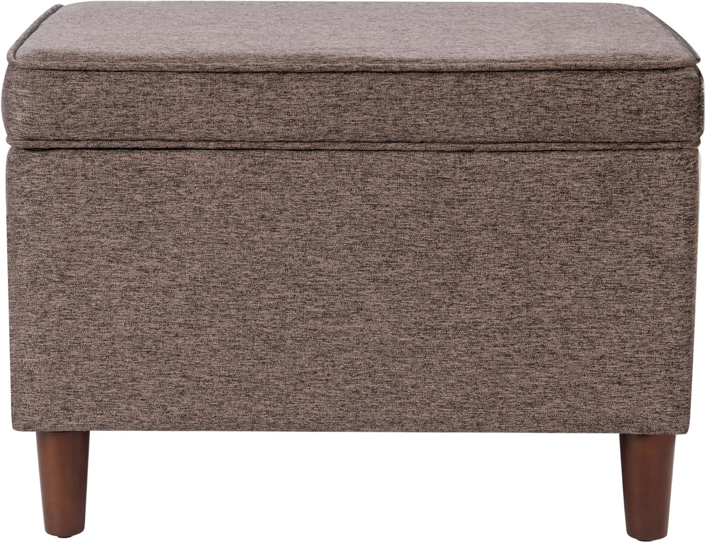 Home Decor | Dinah Collection Modern Storage Ottoman | Ottoman with Storage for Living Room & Bedroom (Chocalate Brown)