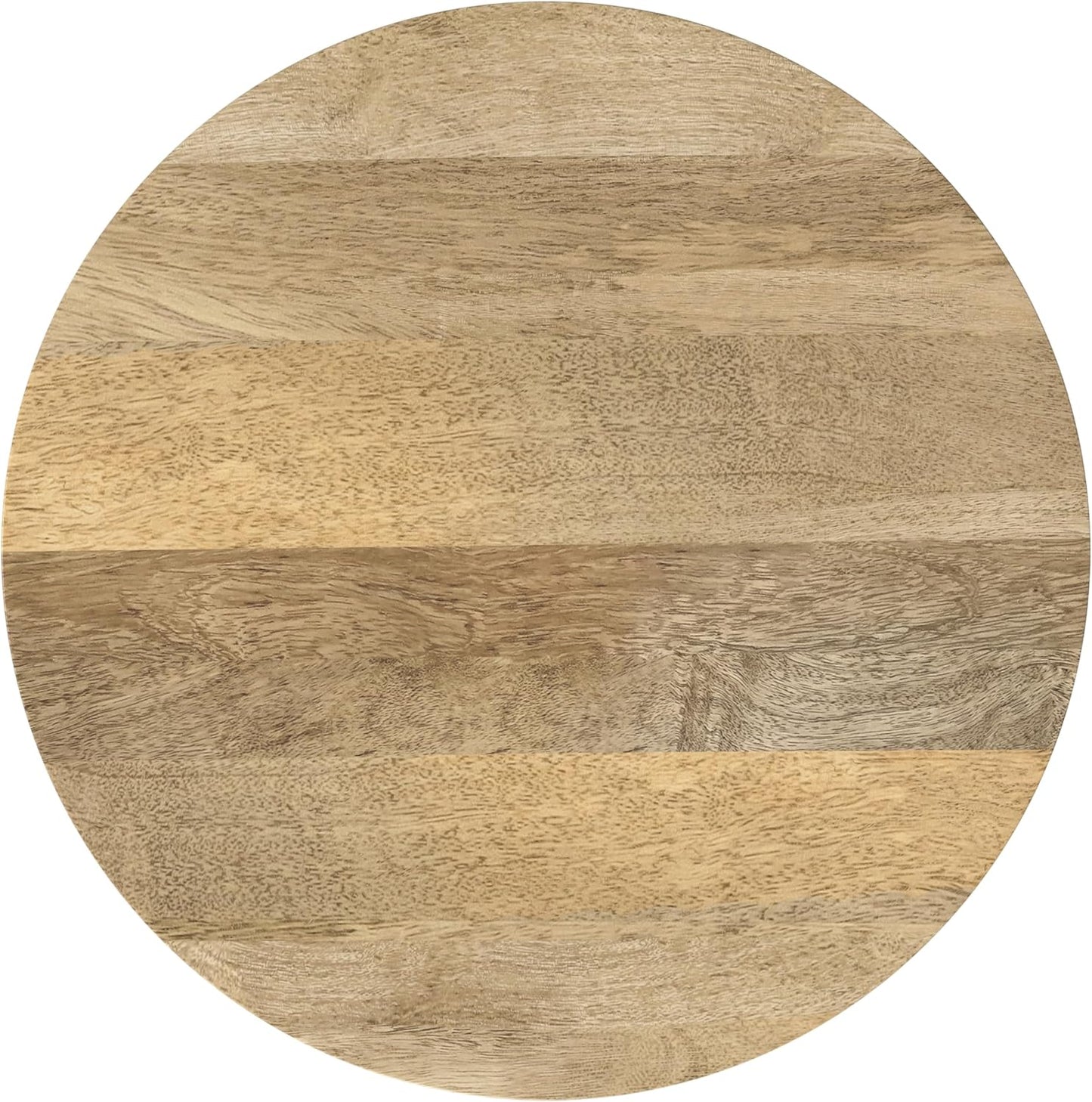 SIMPLIHOME Demy 20 inch Wide Tall Side Table in Natural Solid Mango Wood/Black Metal, Slim Round Accent Table for Living Room, Bedroom, or Entryway, Industrial Style Assembled