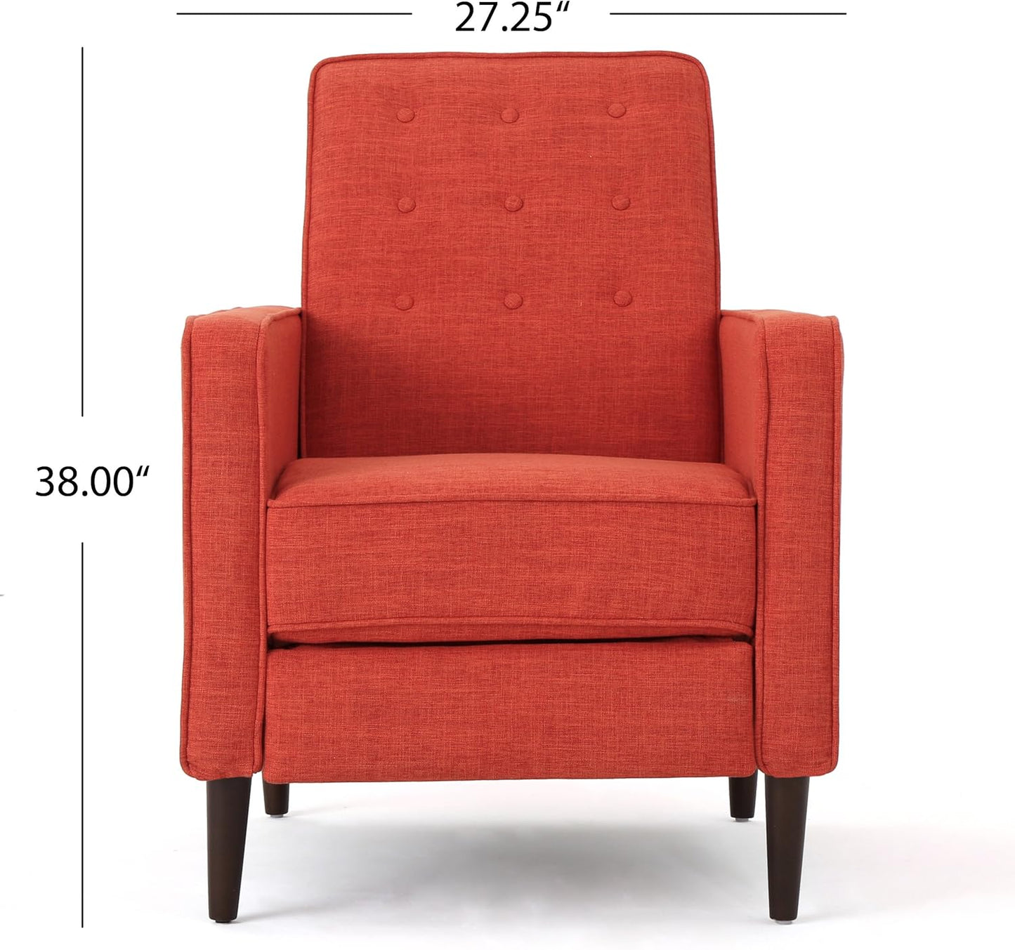 Christopher Knight Home GDFStudio Christopher Knight Home Mervynn Mid-Century Modern Fabric Recliners, 2-Pcs Set, Orange