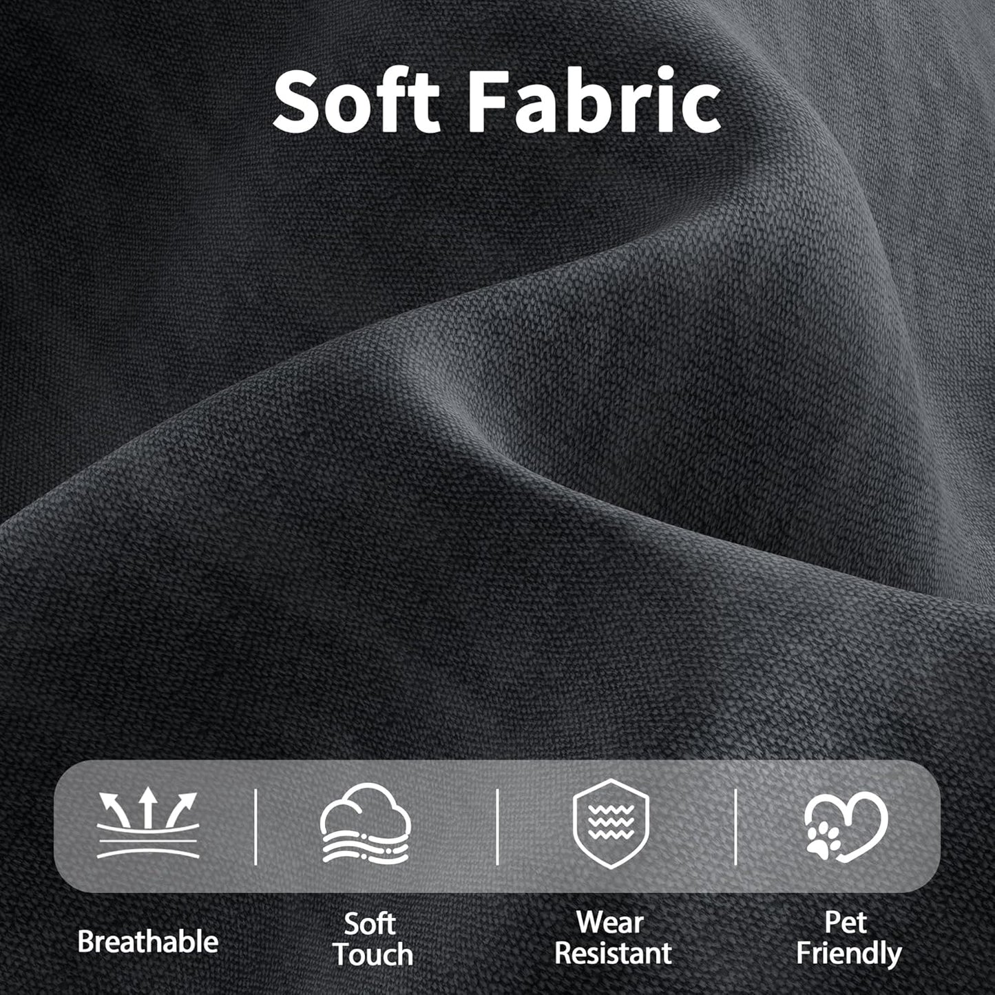 83" Pull Out Sleeper Couch with Storage Chaise, Couch, Sofa Bed, Convertible L Shaped Sofa for Living Room, Apartment, Dark Grey