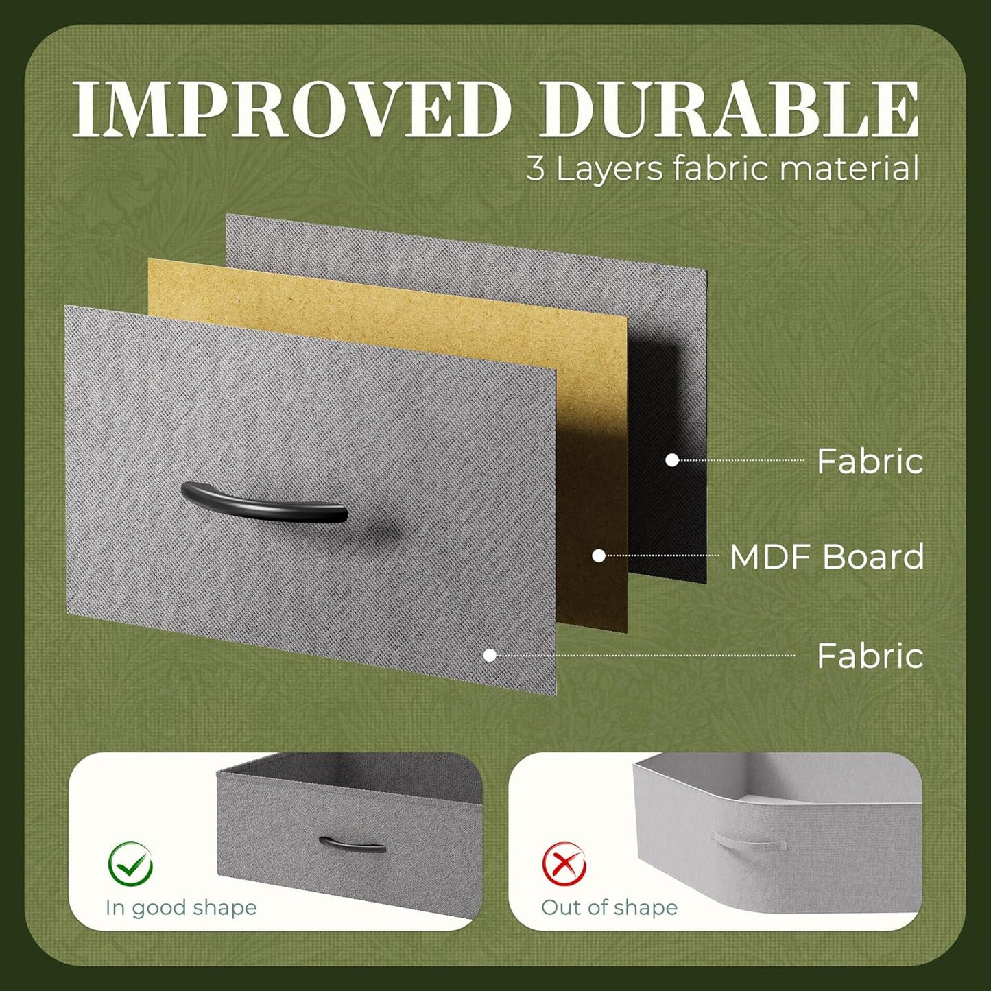 Huuger 70 Inch Dresser for Bedroom, TV Stand for 65, 75, 80 Inch TV, 12 Drawer Long Dresser, Large Storage Organizer Unit, Wide Chest of Drawer with Storage, Fabric Drawer for Living Room, Dark Grey