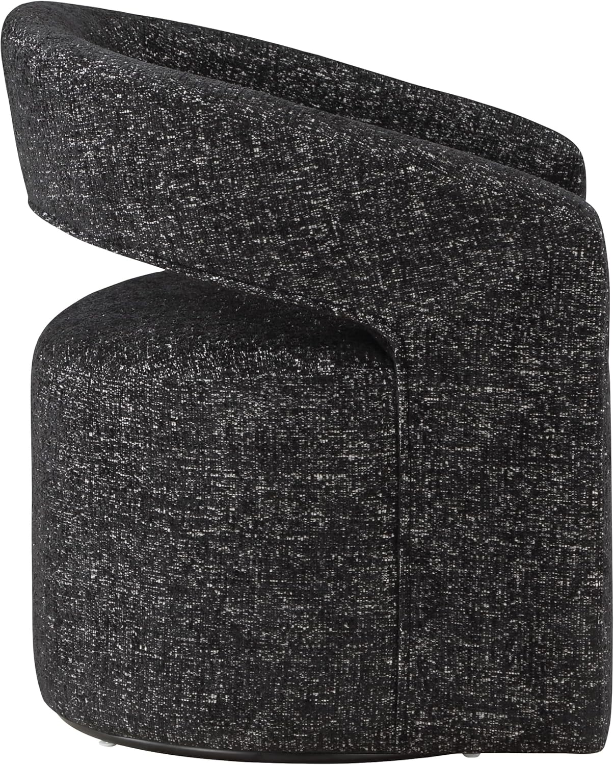 OSP Home Furnishings Devin Modern Upholstered Swivel Accent Barrel Chair, Midnight