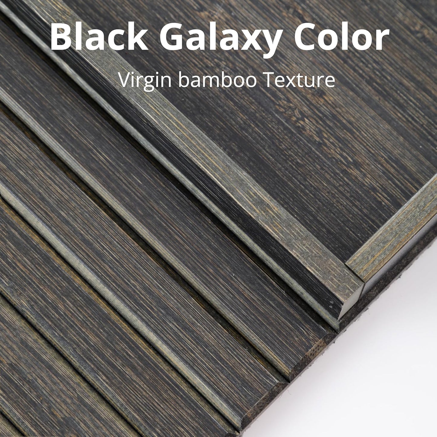 DETOR Couch Arm Tray, TV Tray with Capacious 12.4" x 5.4" Storage Box, Bamboo Grain Stained Black Color, Enhanced Nonslip Felt Bottom, Sturdy Bamboo Slats Material | for Armrests 6" and Wider