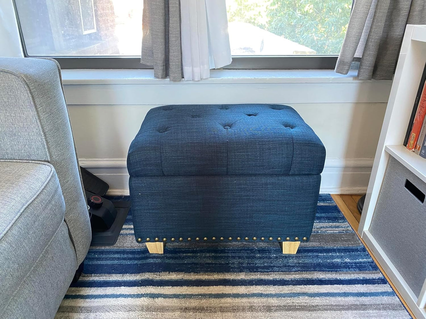 4PCS Wood Furniture Legs 2 inches Square Furniture Legs with Bolt Walnut Sofa Legs Couch Legs Replacement for Legs for Piano Bench, Chest-Turned-Coffee Table (Unfinished Wood Color)