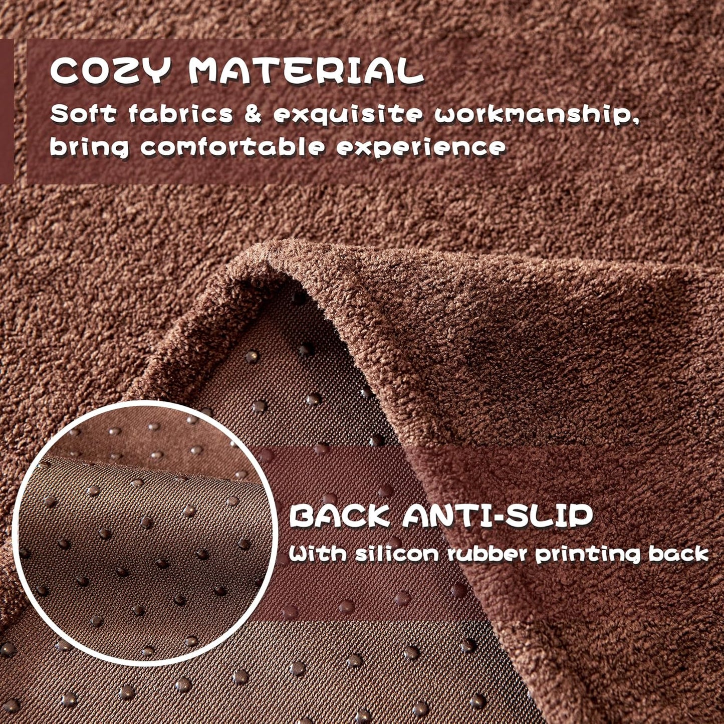 MYSKY HOME Cat Scratch Furniture Protector - Non-Slip, Washable Couch Cover for Dogs - Pet Friendly Sofa Slipcovers - Soft Thick Sofa Throw (71" x 118", Chocolate)