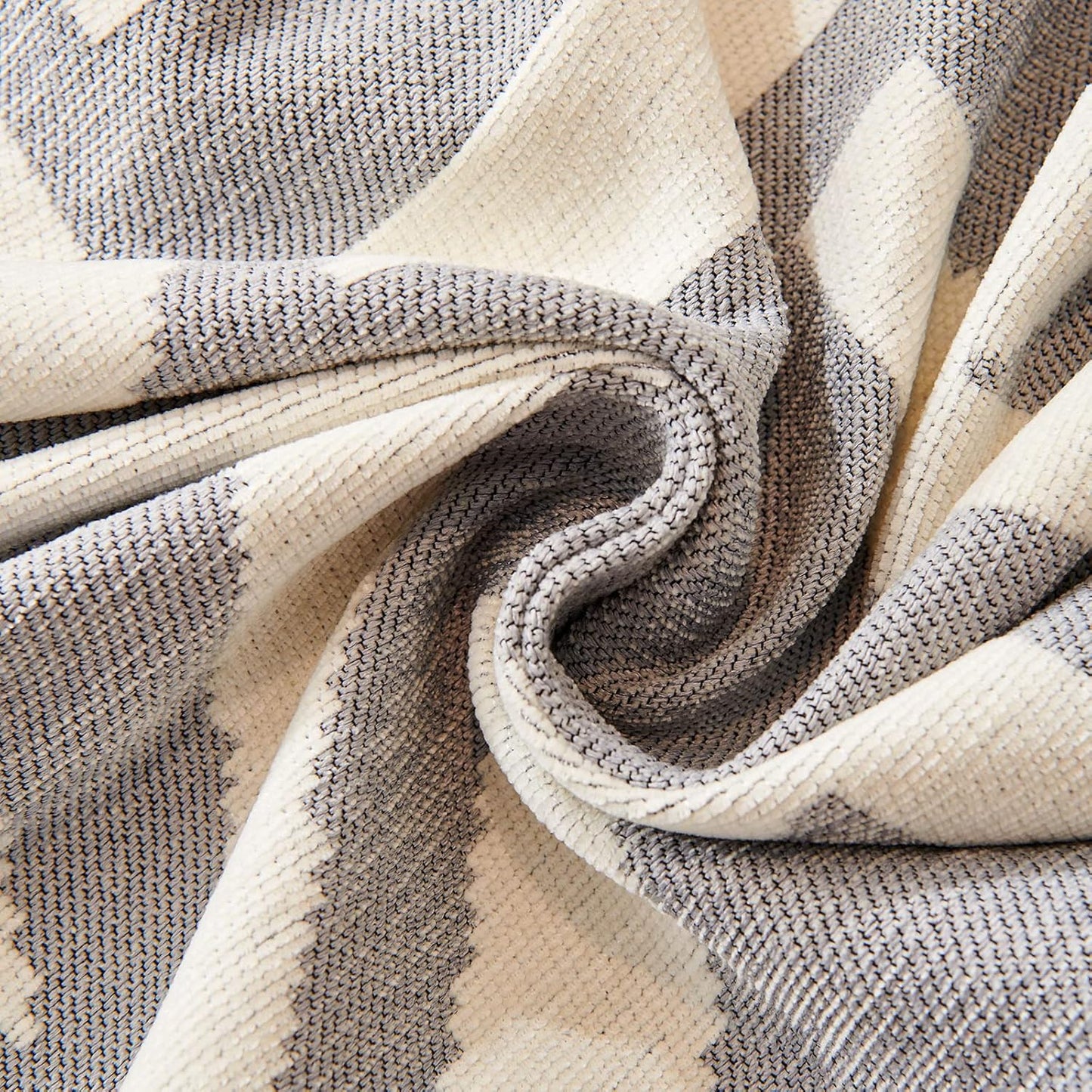 VM VOUGEMARKET Universal Couch Cover for 2 Cushion Chenille Sofa Cover Dog Proof Boho Sofa Slipcover L Shaped Sofa Furniture Protector with Tassels Sectional Couch Cover-71 x 118,Gray