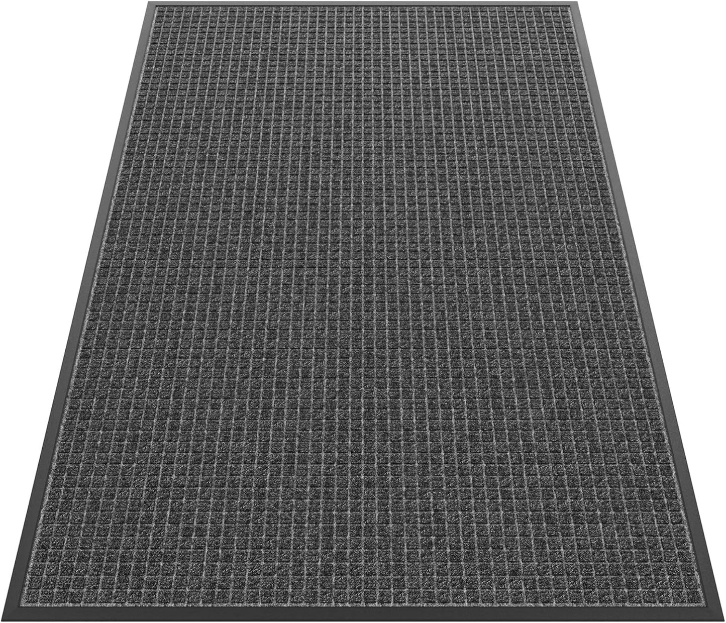 Sturdy Front Door Mat Outside Entrance, 6' x 4' All-Season All-Weather Doormat Waterproof, Stain and Fade Resistant, Natural Rubber Indoor Outdoor Welcome Door Mat Trap Dirt