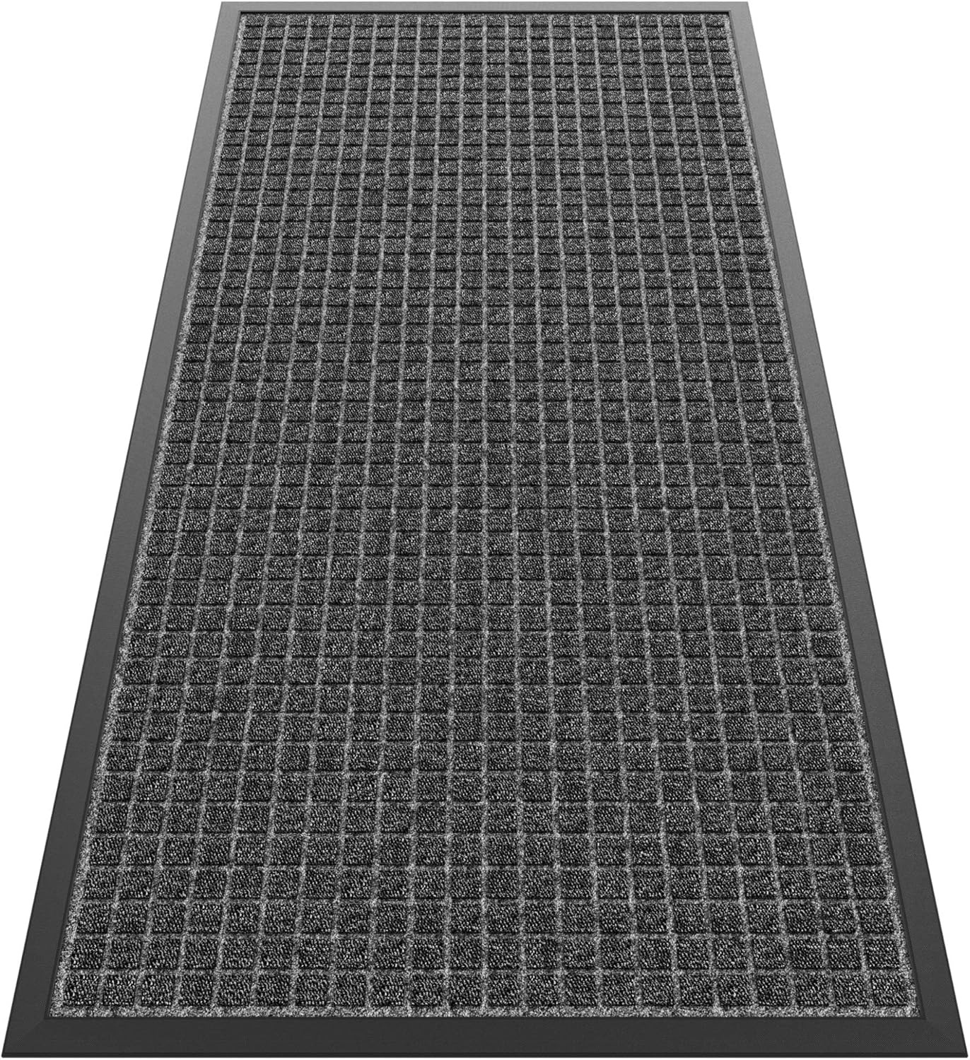 Sturdy Front Door Mat Outside Entrance, 4' x 2' All-Season All-Weather Doormat Waterproof, Stain and Fade Resistant, Natural Rubber Indoor Outdoor Welcome Door Mat Trap Dirt