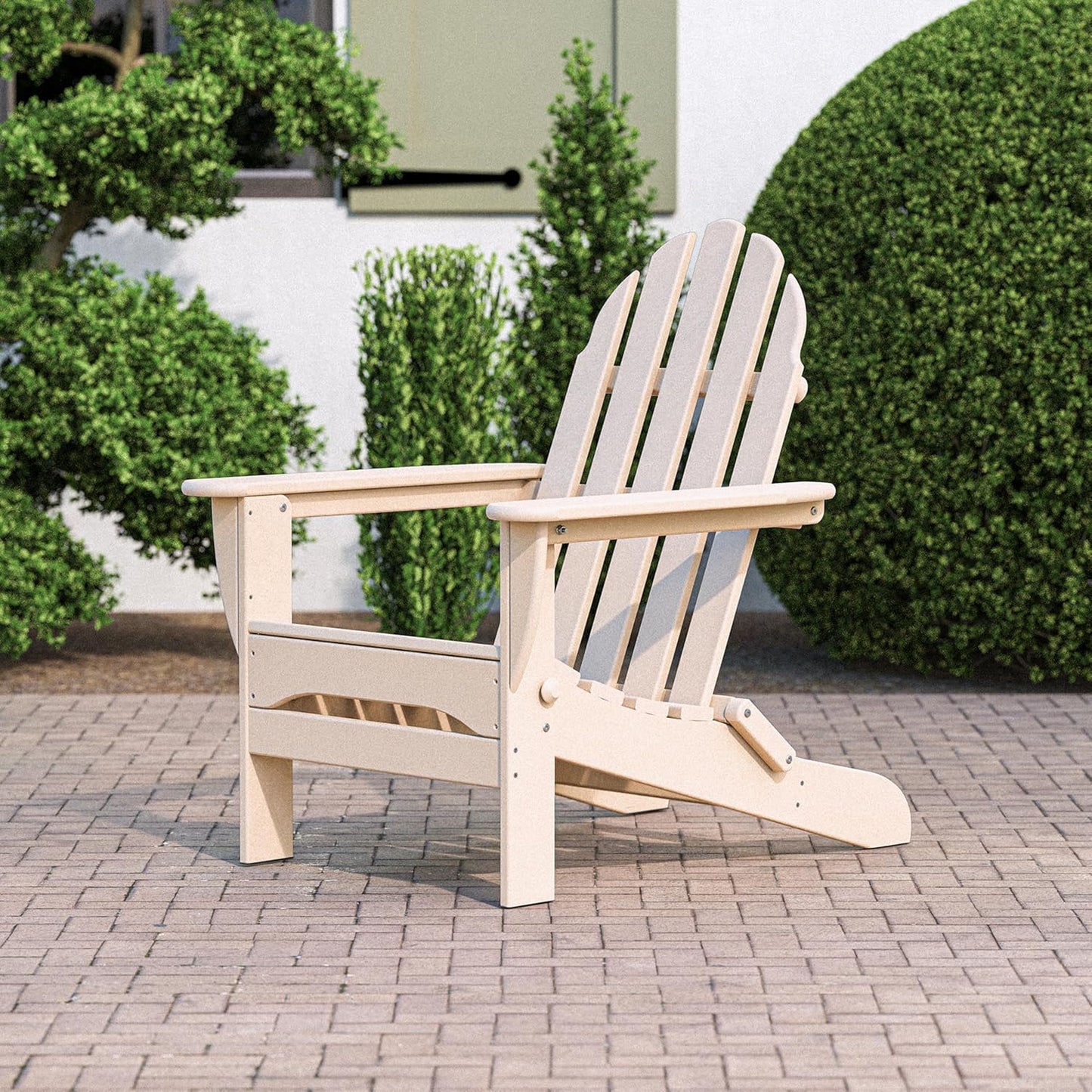 POLYWOOD AD5030SA Classic Folding Adirondack, Sand, 35.00" x 29" x 35.00"