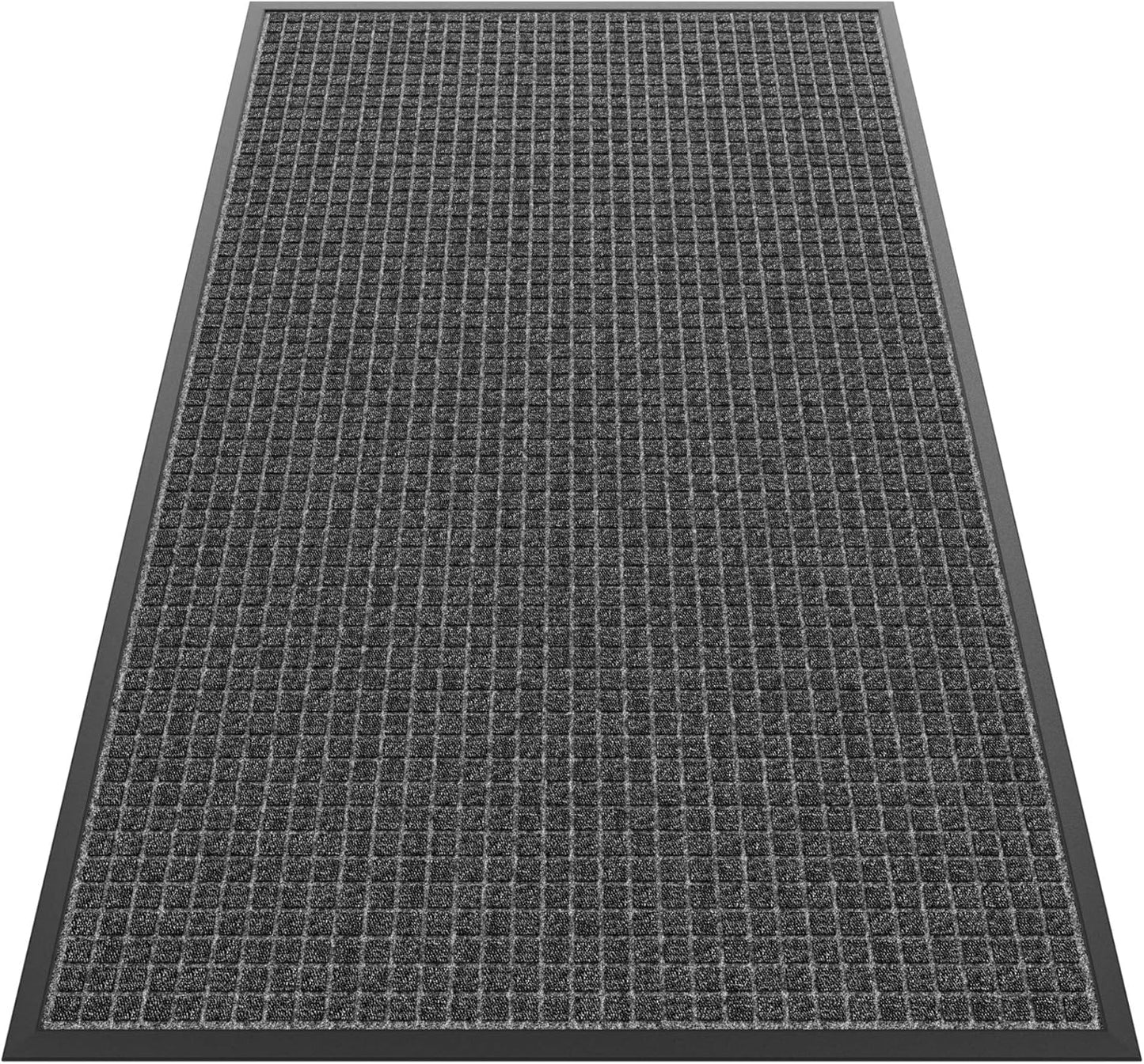 Sturdy Front Door Mat Outside Entrance, 5' x 3' All-Season All-Weather Doormat Waterproof, Stain and Fade Resistant, Natural Rubber Indoor Outdoor Welcome Door Mat Trap Dirt
