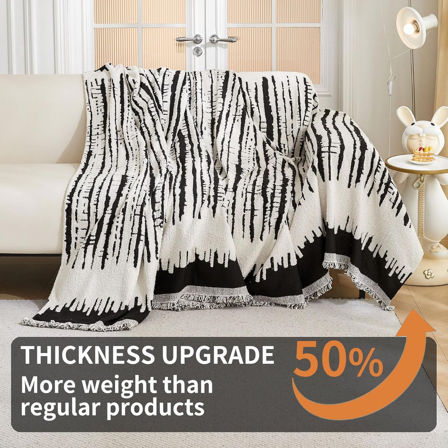 HAOMAIJIA Boho Sofa Covers Couch Covers for 3 Cushion Couch Sofa Pet Friendly Soft Thick Non Slip Couch Cover for Dogs Washable Sectional Couch Covers L Shape Furniture Protecto (XF-Black, 71"x134")