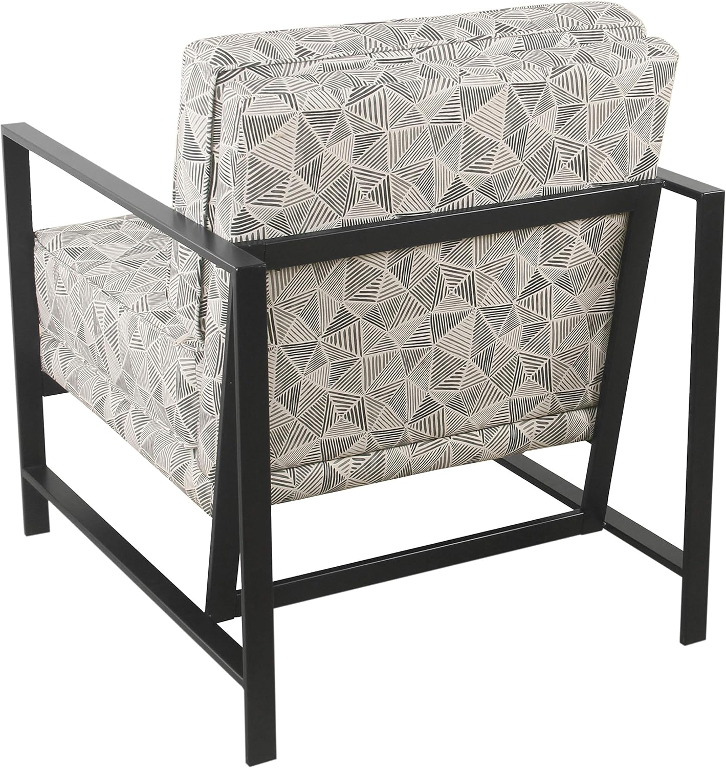 HomePop Modern Metal Frame Accent Chair Home Décor|Accent Chairs for Living Room & Bedroom - Gray Lines